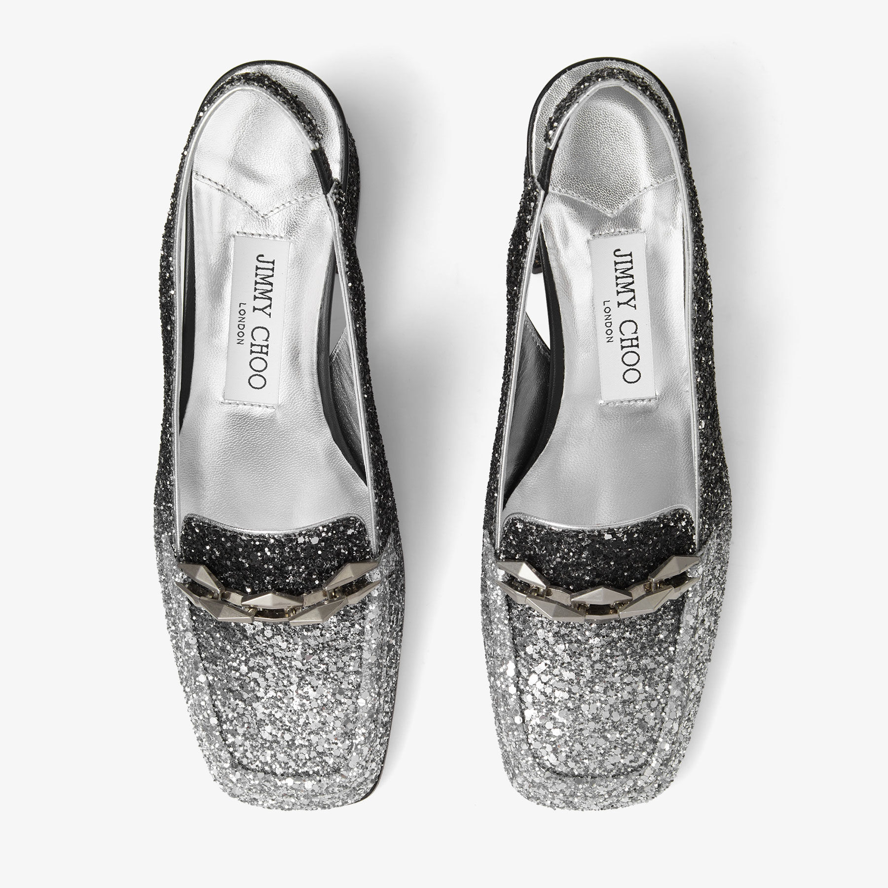 Silver diamond flats store