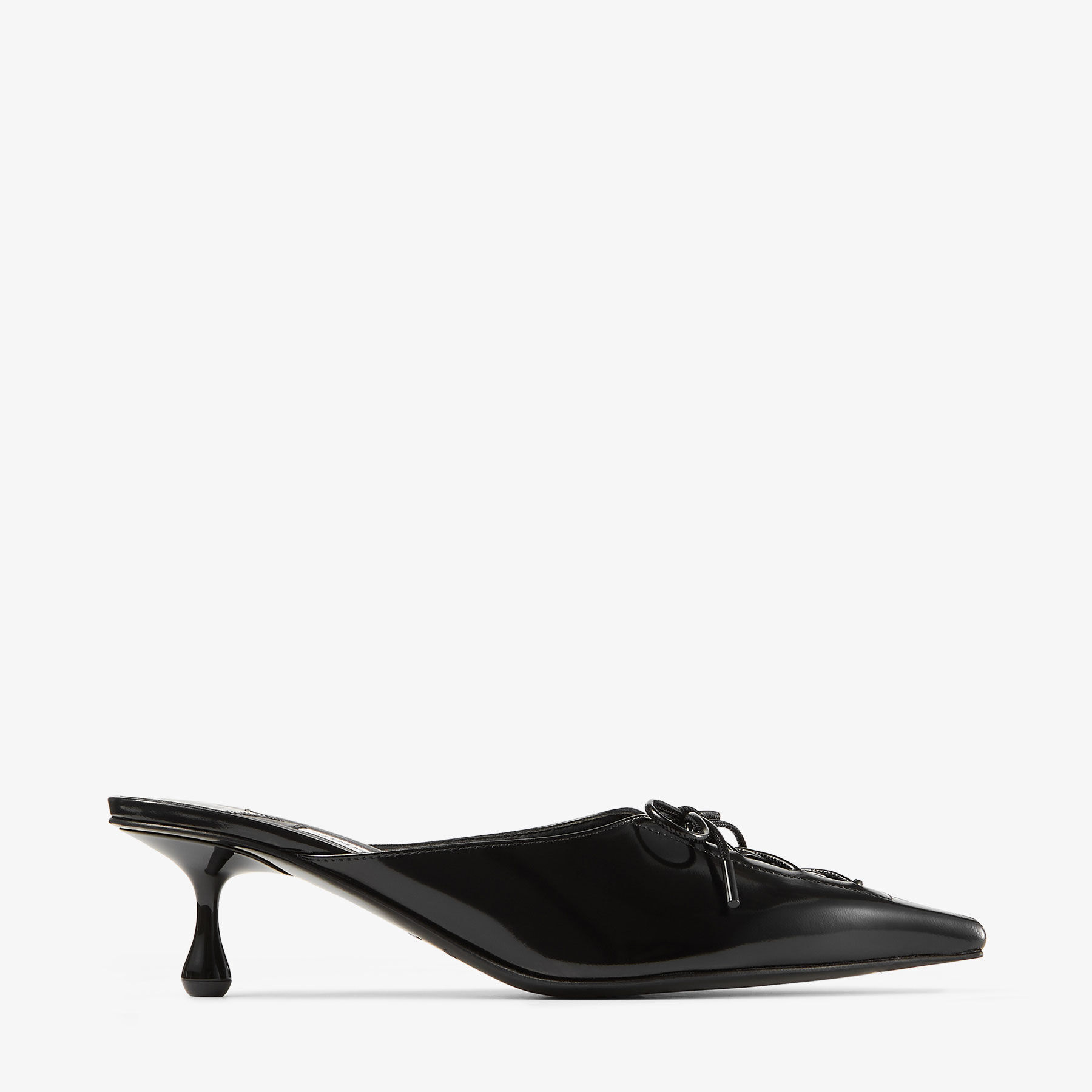 【新品・未使用】JIMMY CHOO ミュール 36.5 プリズム ミュール | ブラック レザー・ミュール | ジミー チュウ