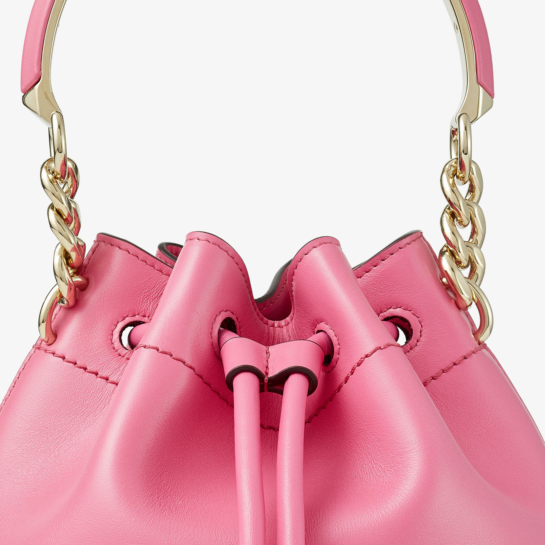 Pink shop bucket bag