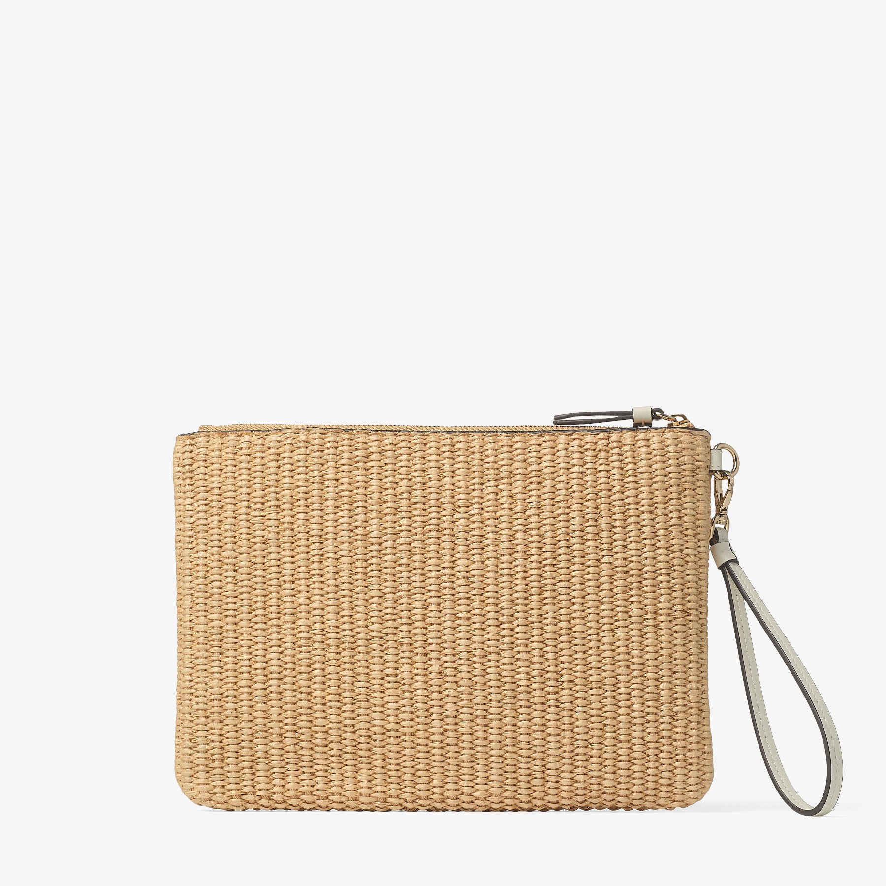 JIMMY CHOO Zip Top Pouch ラフィア クラッチバッグ Jimmy Choo Zip-top pouch for Women - Green in UAE | Level Shoes