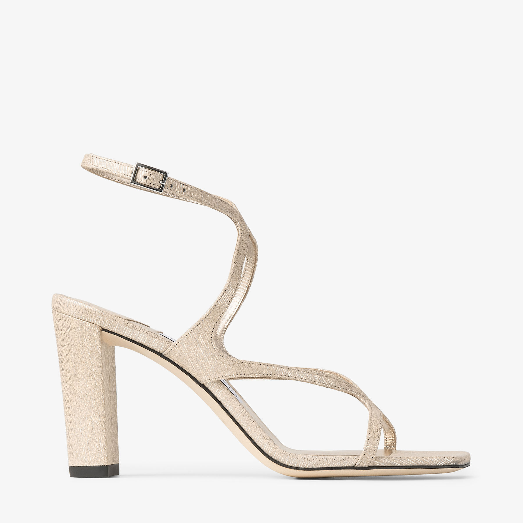 Azie 85 | Soft Gold Nappa Leather Sandals | JIMMY CHOO