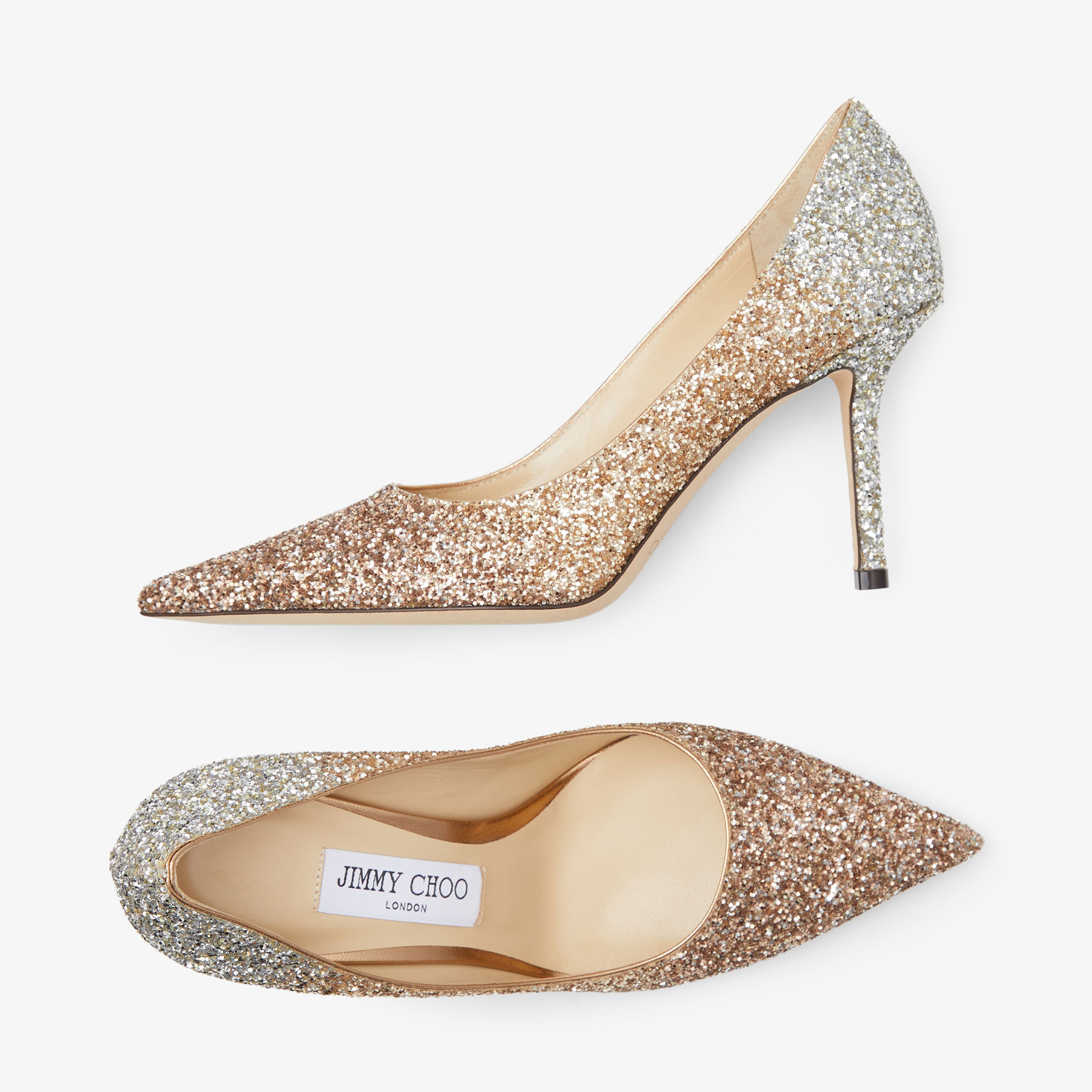 Jimmy choo gold sale heels