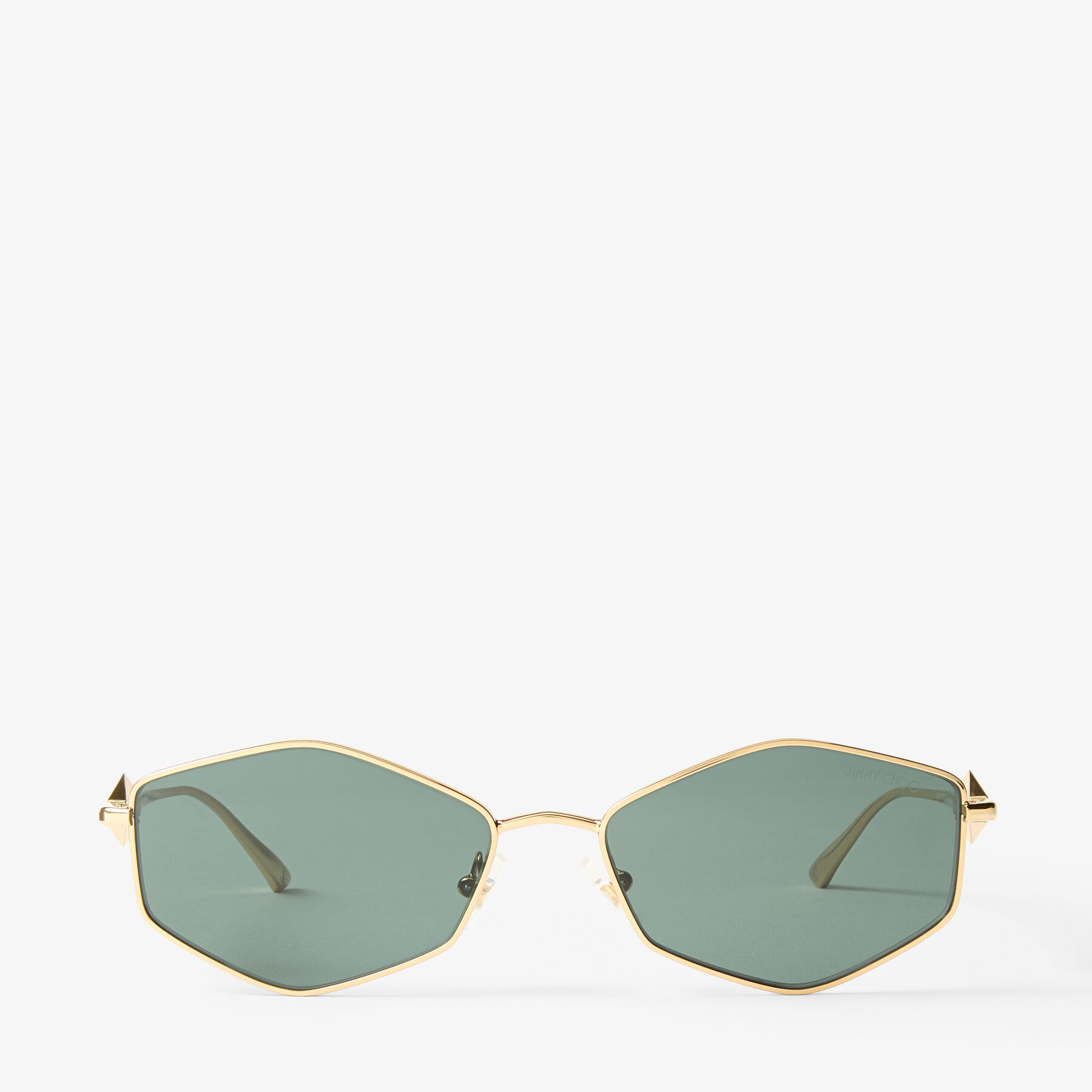 Zoey | Lunettes de soleil géométriques dorées | JIMMY CHOO