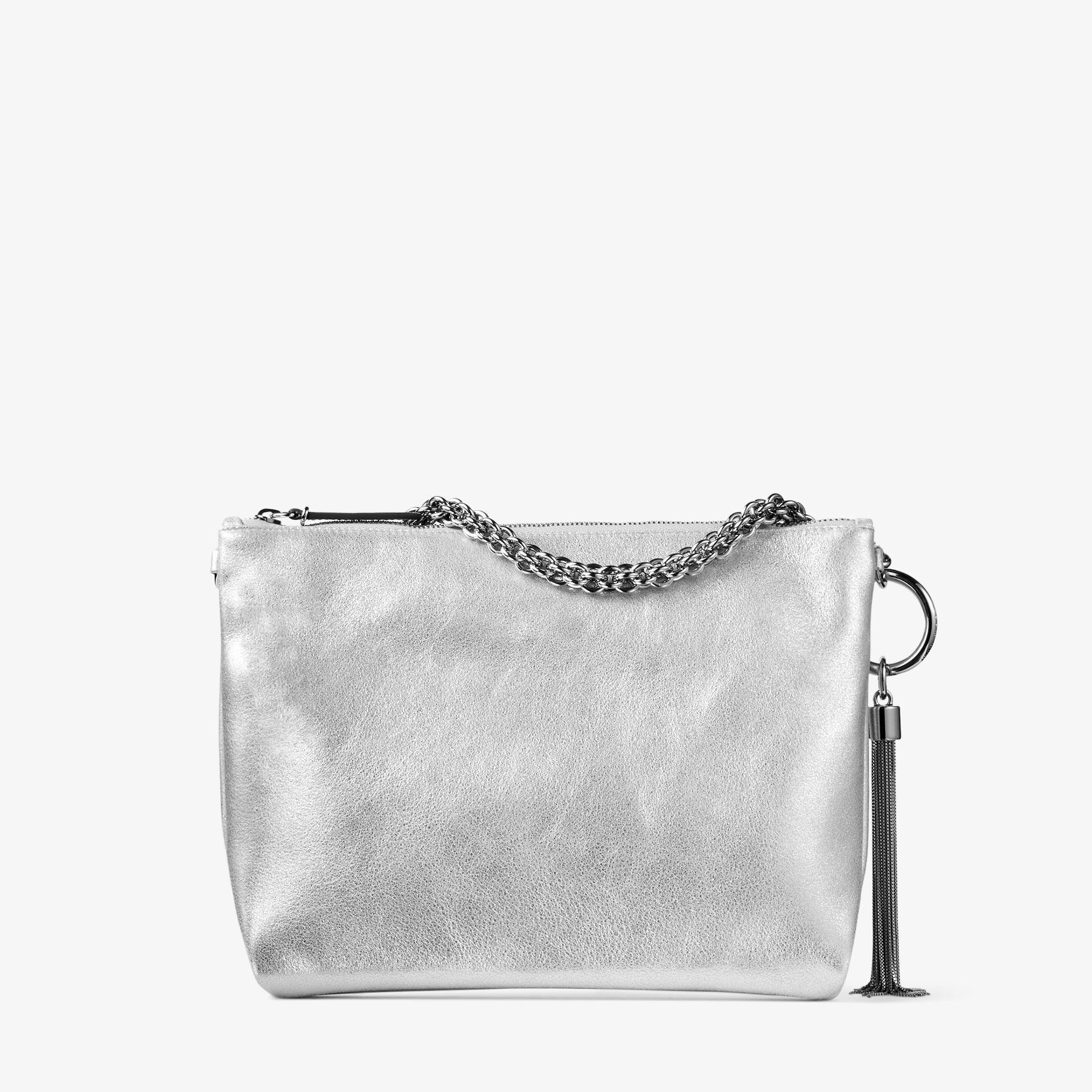 Jimmy choo sale silver clutch bag