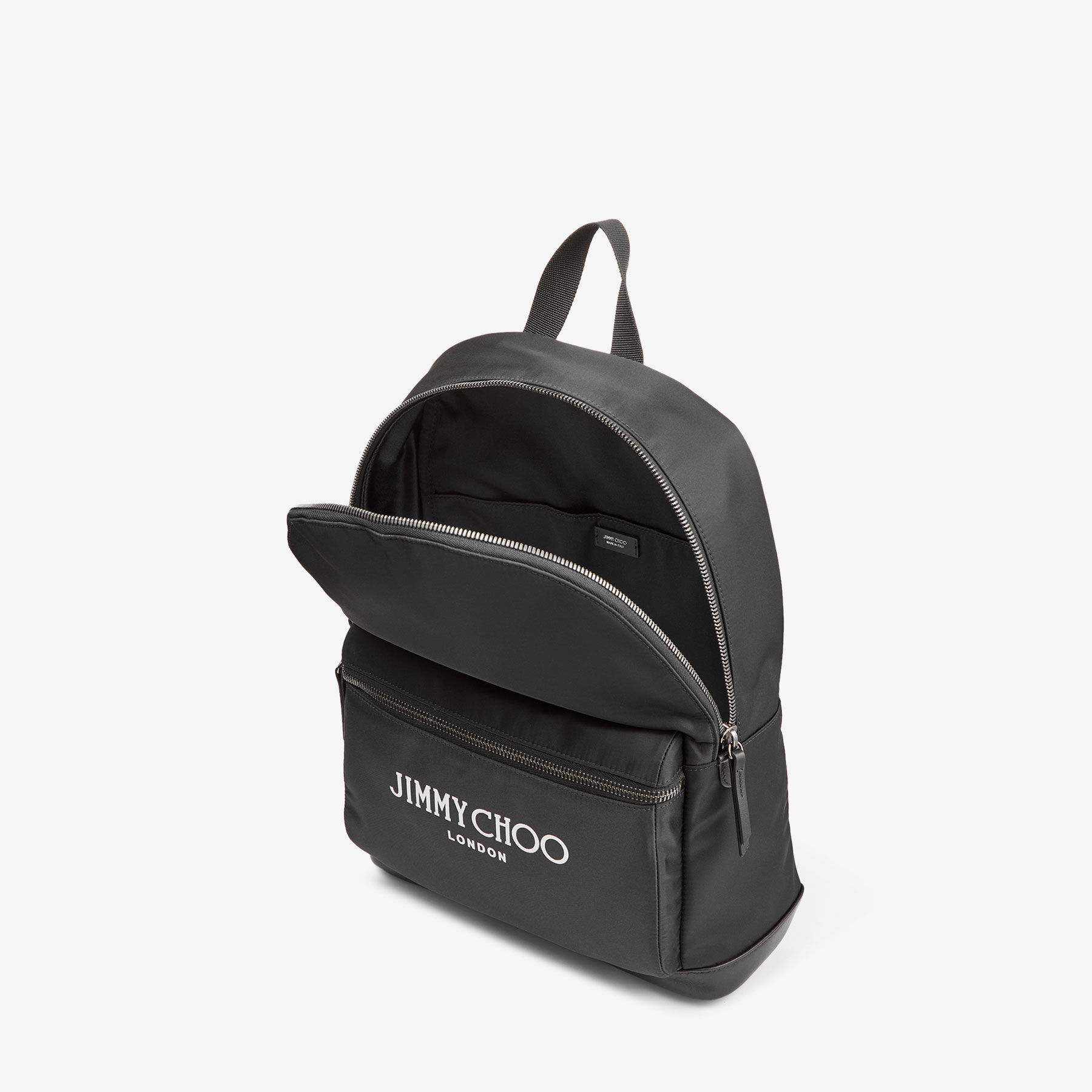 WILMER Black Nylon Backpack with Jimmy Choo Logo Autumn
