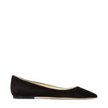 Flache Spitze Schuhe Aus Schwarzem Wildlleder Romy Flat Pre Fall 16 Jimmy Choo