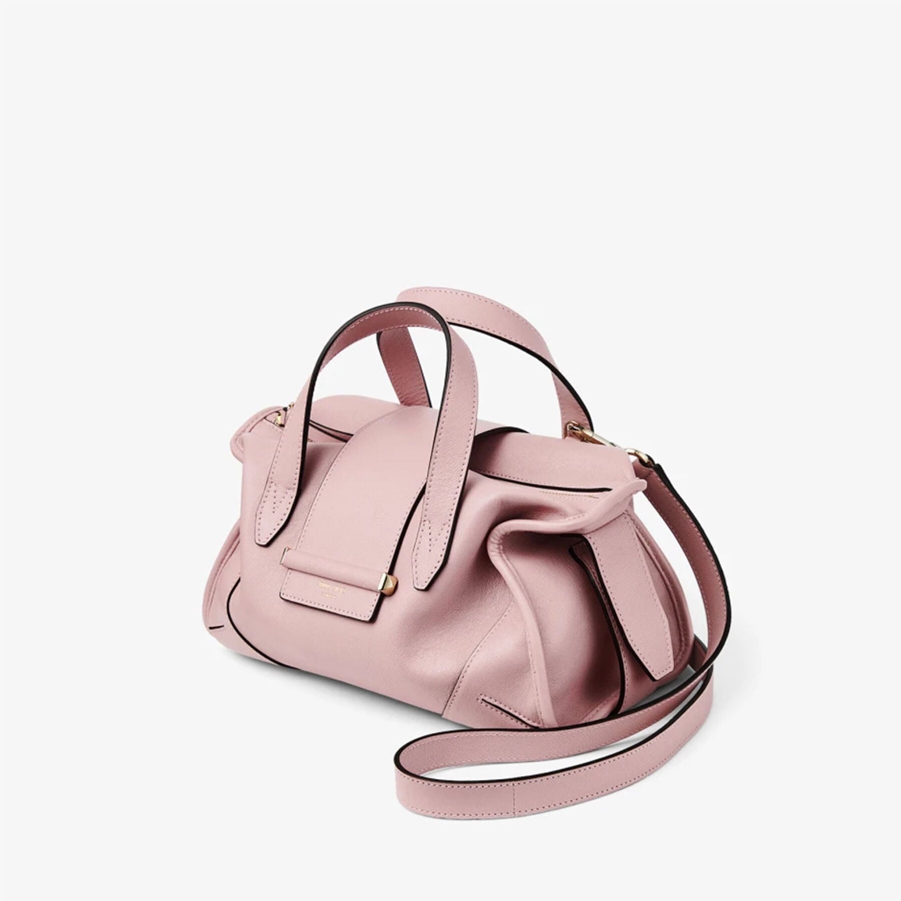 Bar Holdall Small | Rose Biker Leather Holdall Bag | JIMMY CHOO