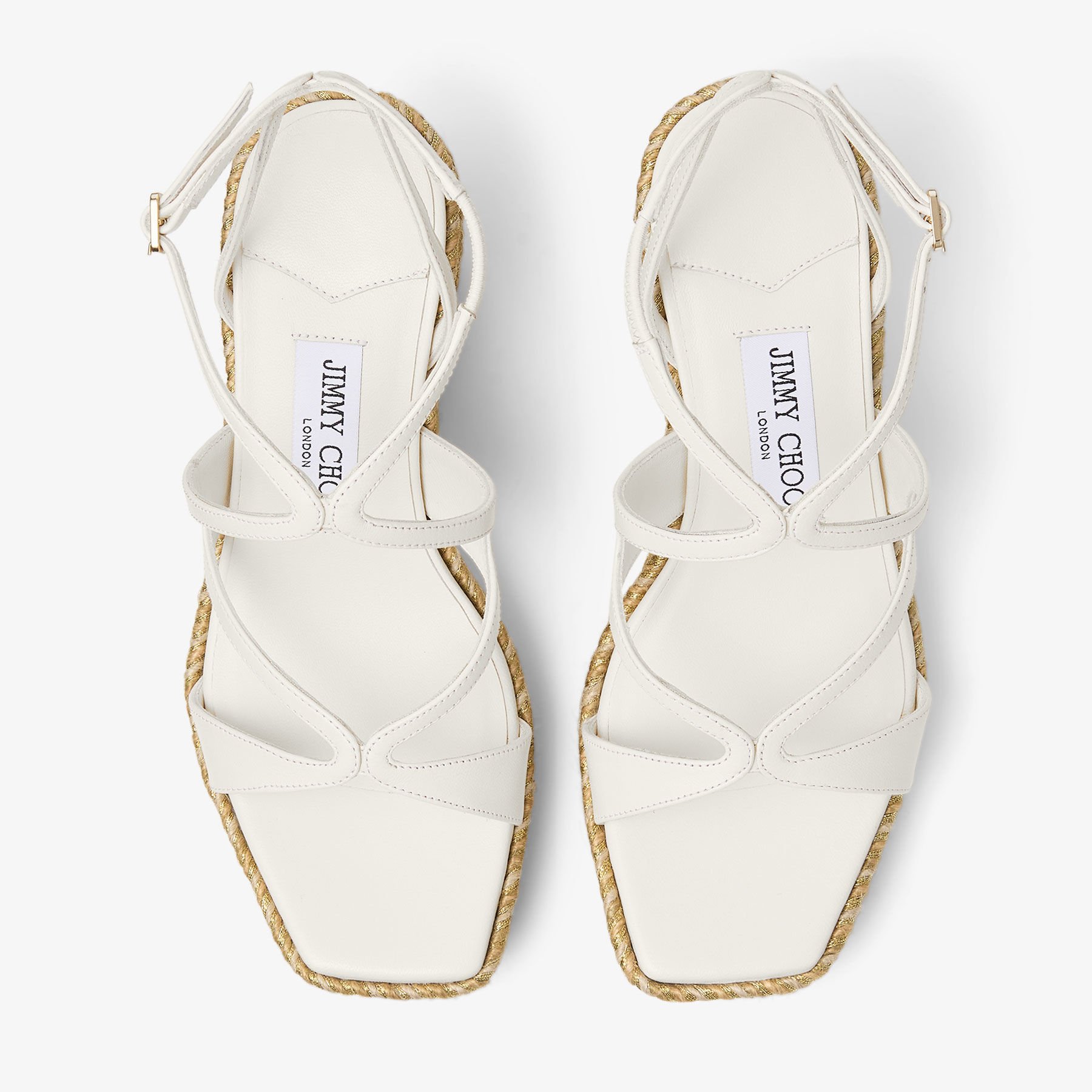 Ayla 85 | Latte Leather Wedge | JIMMY CHOO