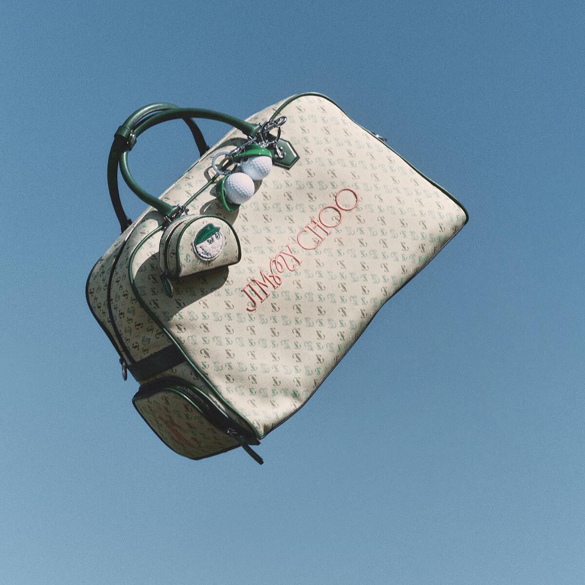 Jimmy Choo/ Malbon Dufffle Bag |Monogram Embroidered Canvas