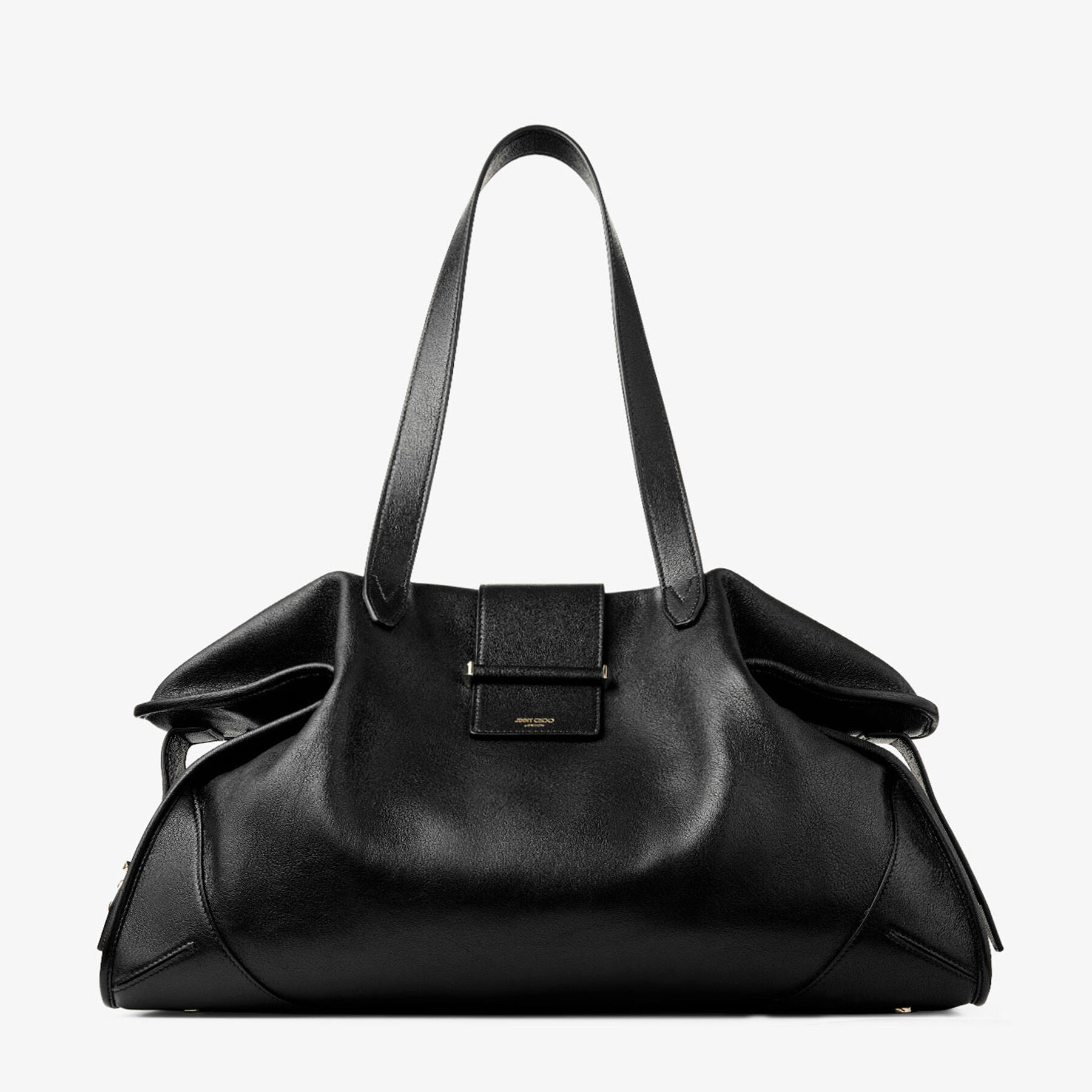 Bar Holdall Large | Black Biker Leather Holdall Bag | JIMMY CHOO