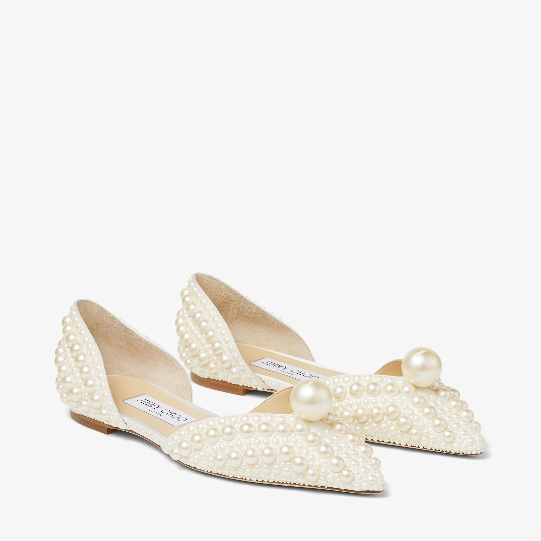 Jimmy choo pearl flats Clearance