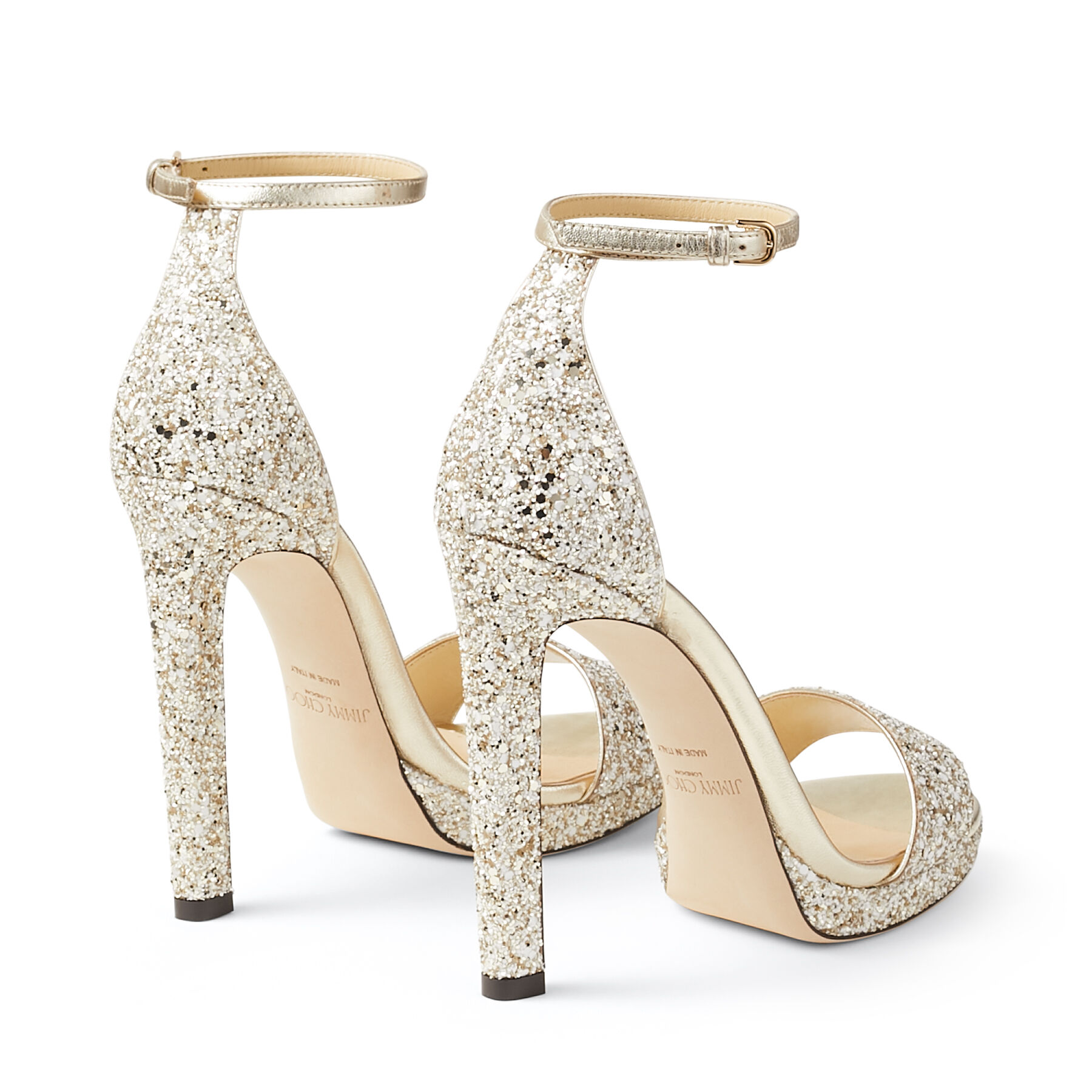 jimmy choo glitter sandals