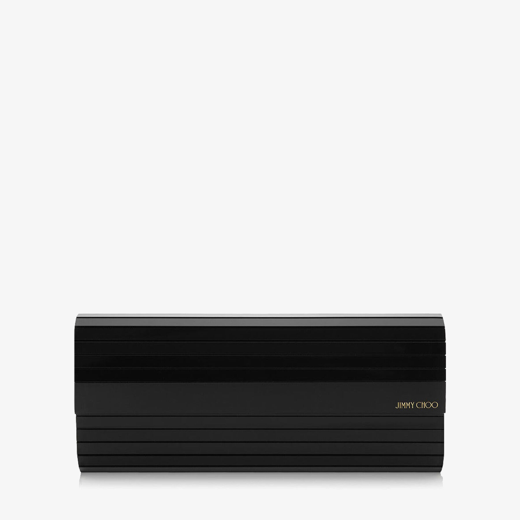 Black Acrylic Clutch Bag with Gold Chain Strap | Sweetie