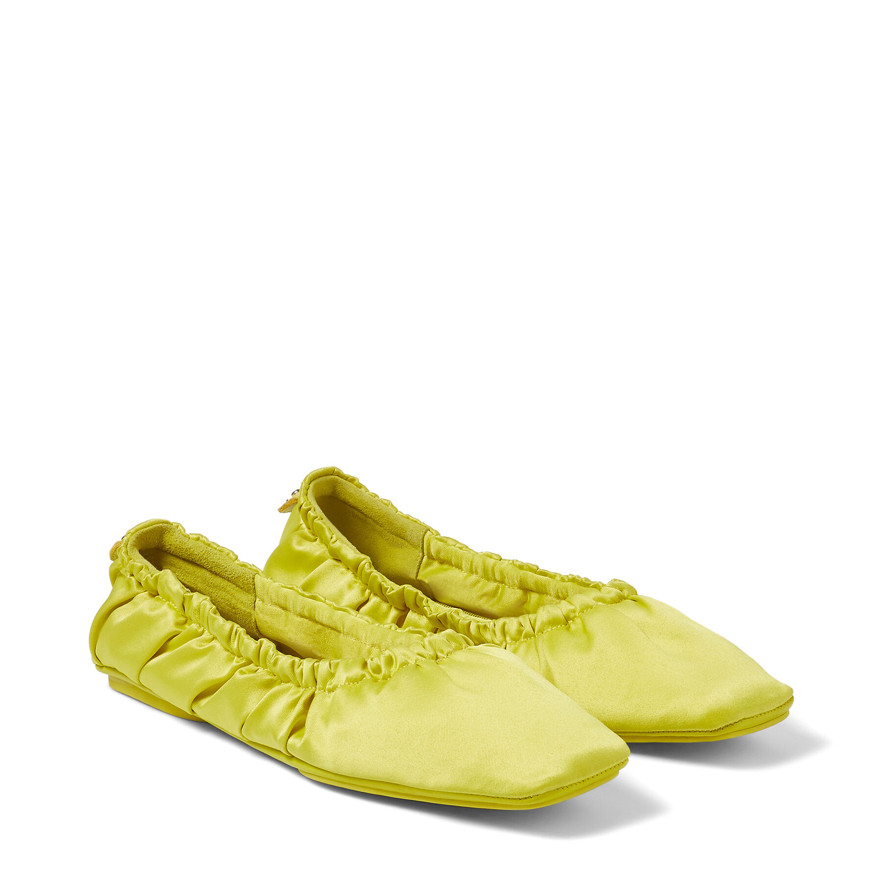 Lime Satin Slippers And Silk Eye Mask Gift Set Bardo Slipper Winter 2021 Collection Jimmy Choo