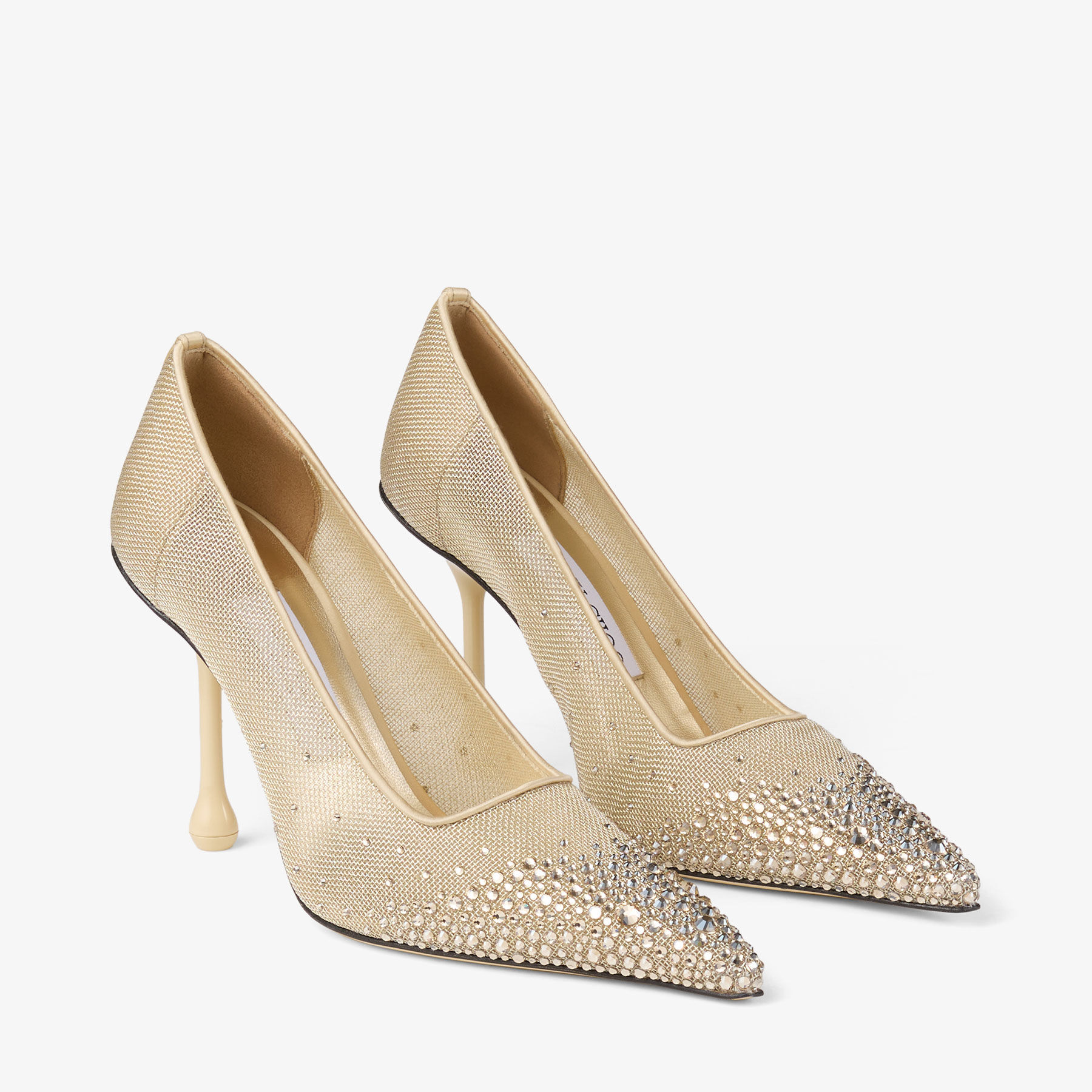 Ixia 95 | Light Gold Mesh Pumps | JIMMY CHOO