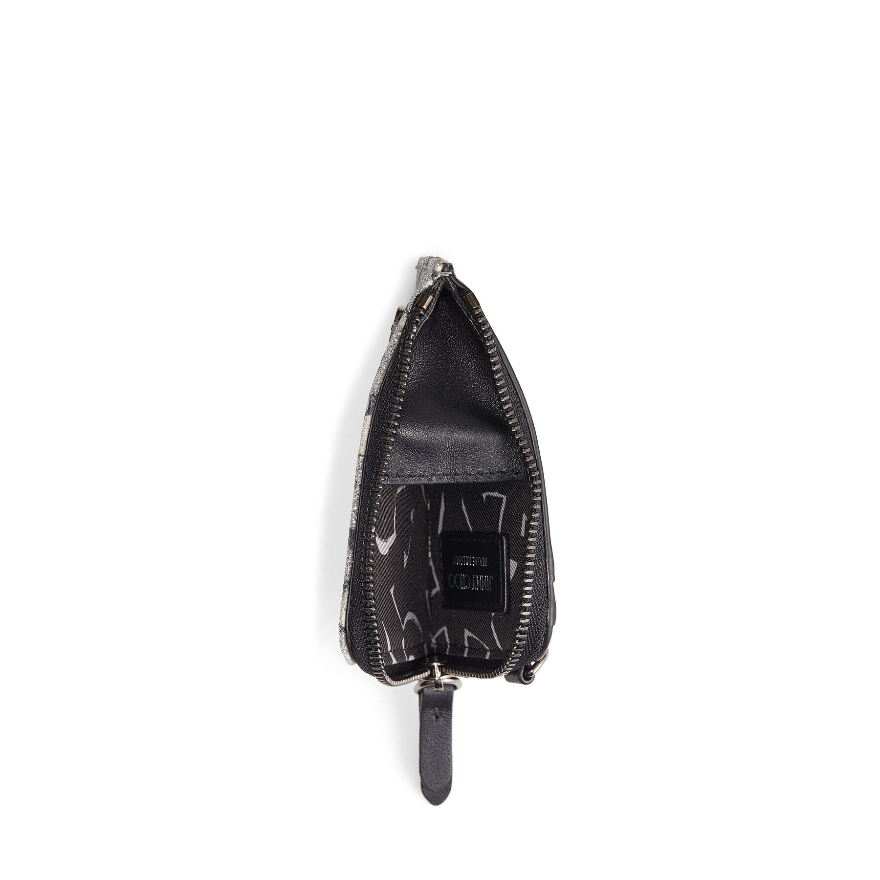 Silver Artwork Glitter Fabric Card Holder | JC CHAIN CARDHOLDER ...