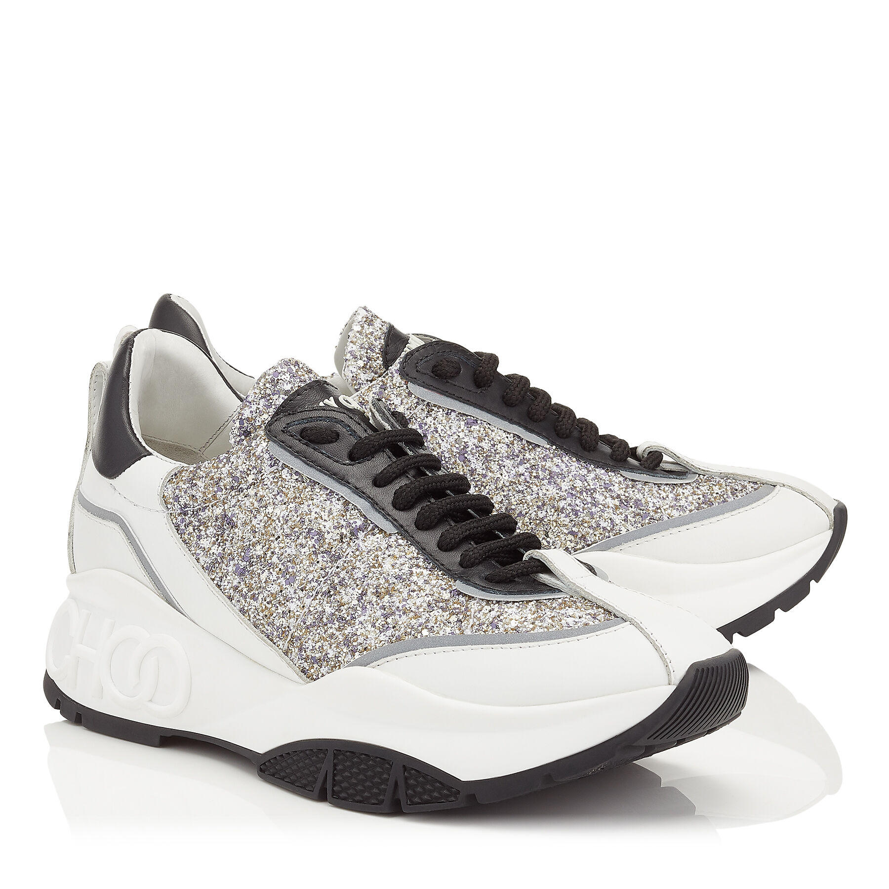 Jimmy choo sneakers glitter clearance