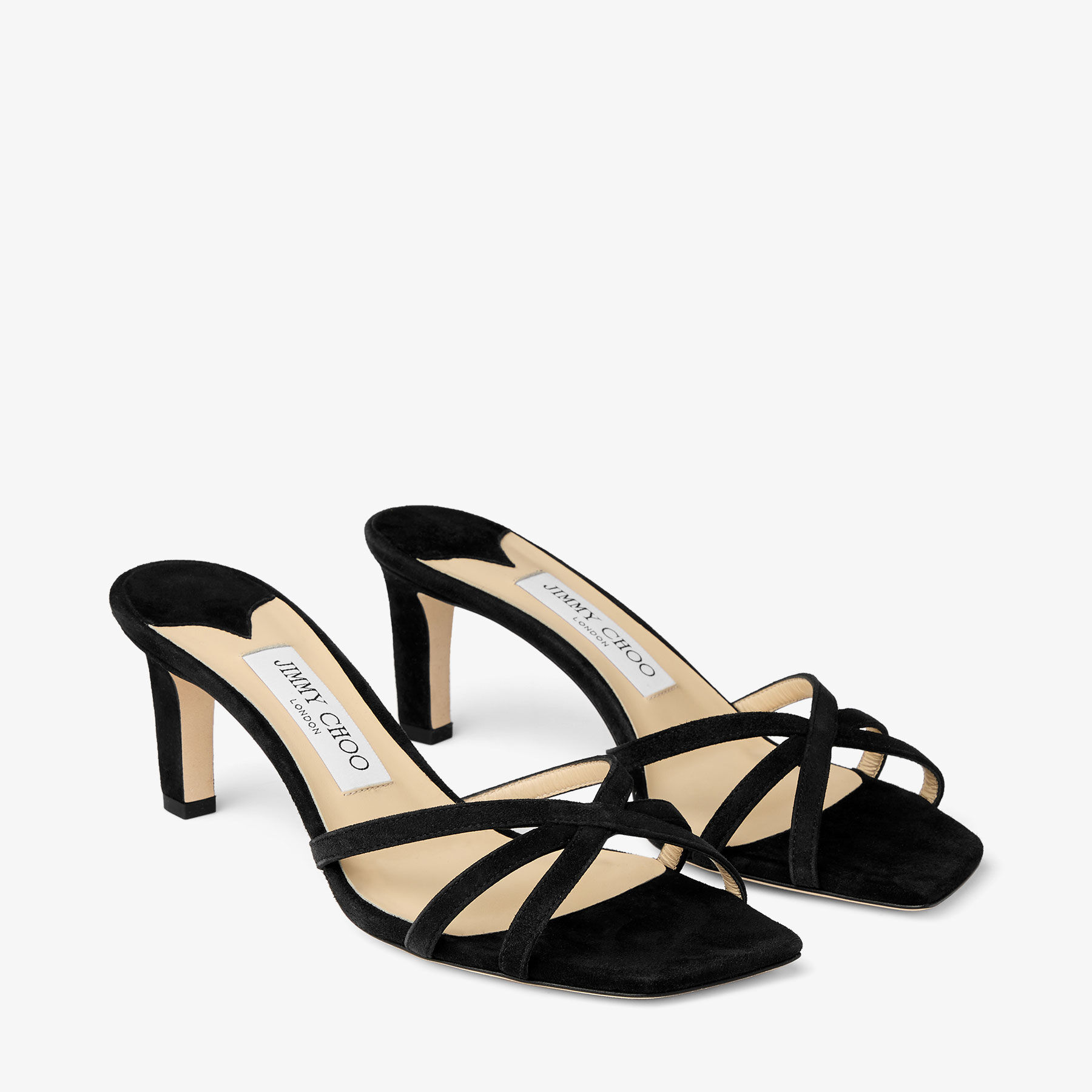 Kelsi 65 |Black Suede Sandals | JIMMY CHOO