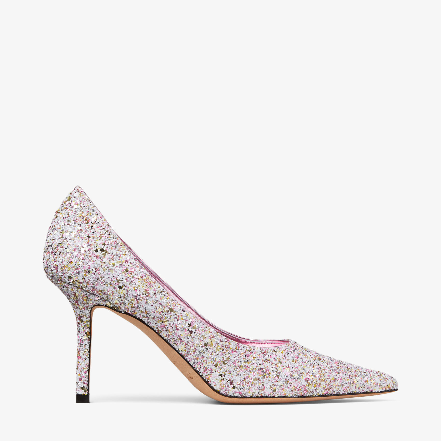 Pink glitter heels shop