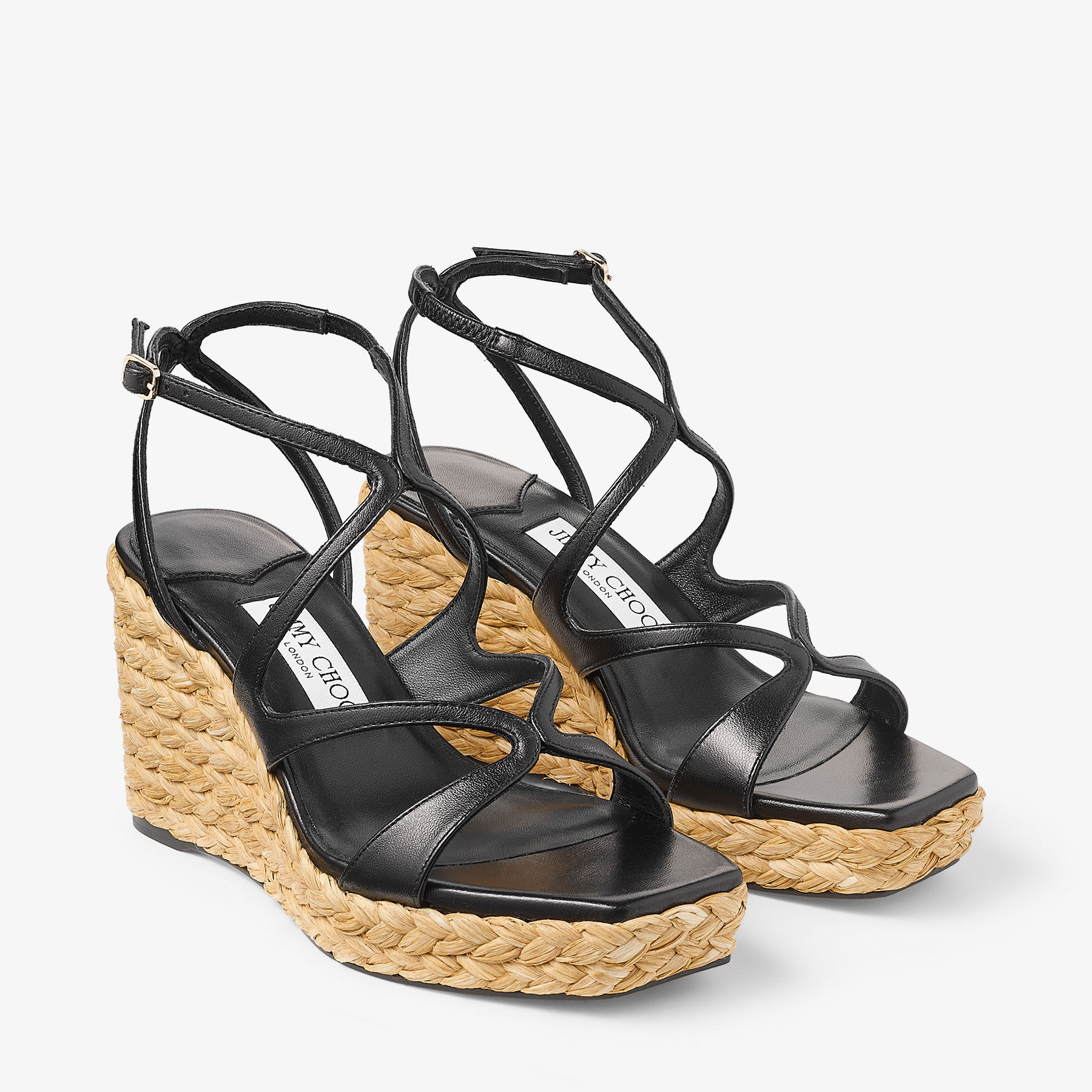 Jimmy choo wedges black hotsell