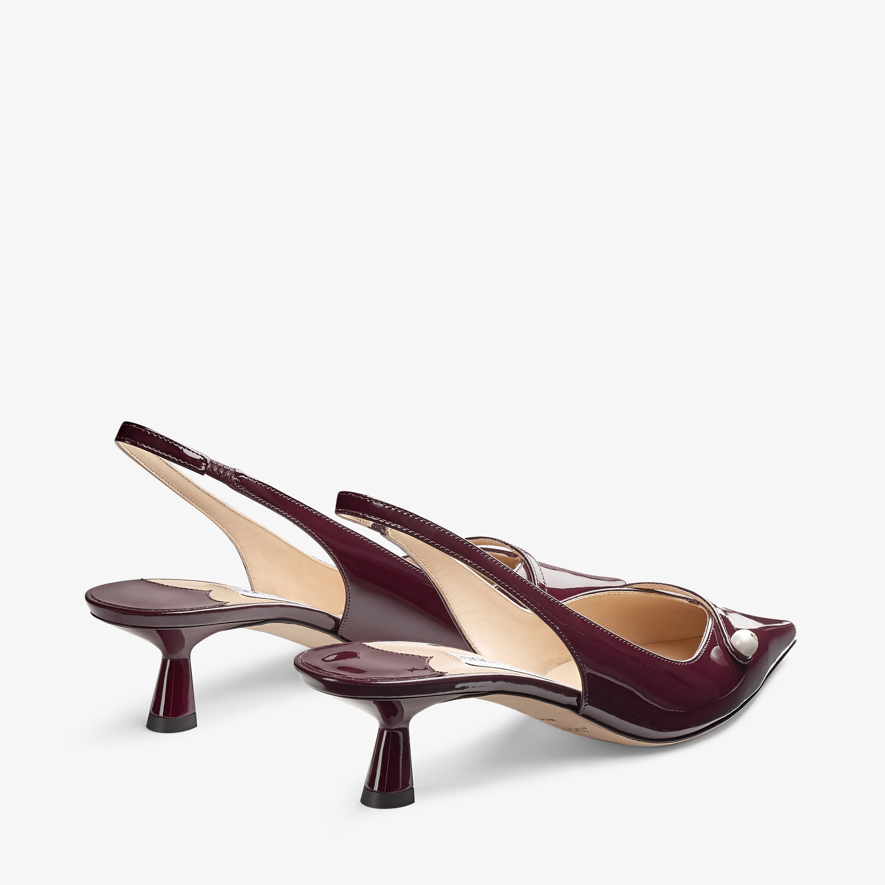 Amita 45 Escarpins en cuir verni garnet JIMMYCHOO