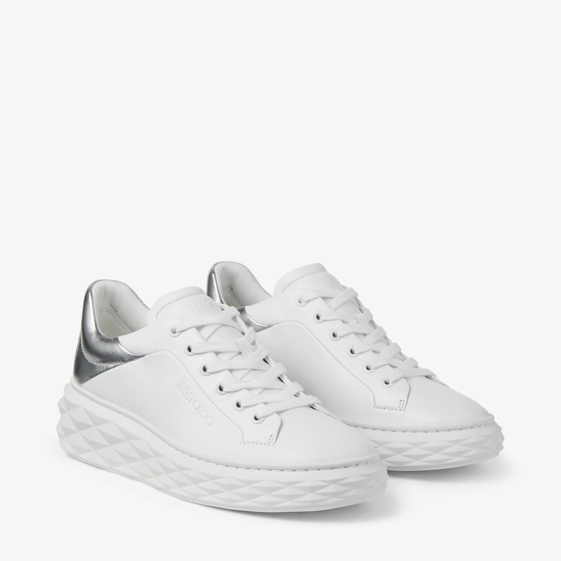Cool leather debossed sneaker fwfw428 silver online