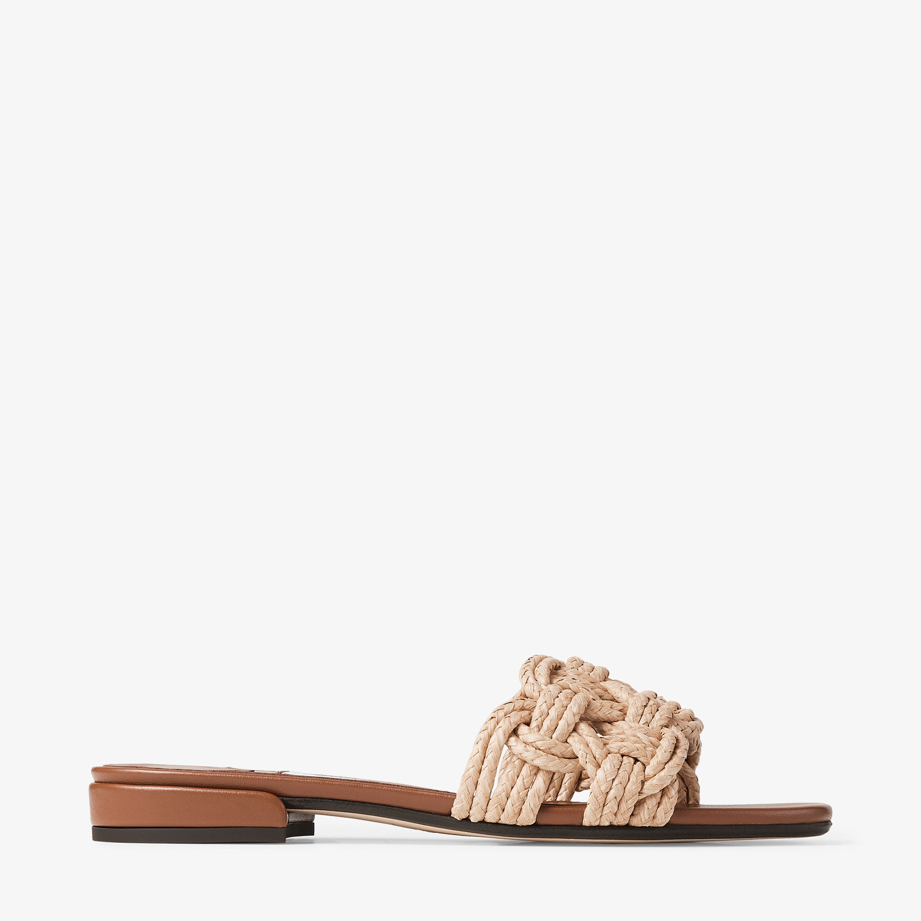 シューズ・サンダルその他 JIMMY CHOO Woman Flat sandals Brown JOAFLATFQT TAN/LATTE/TAN Ayla Flat | Tan Suede Flats | JIMMY CHOO