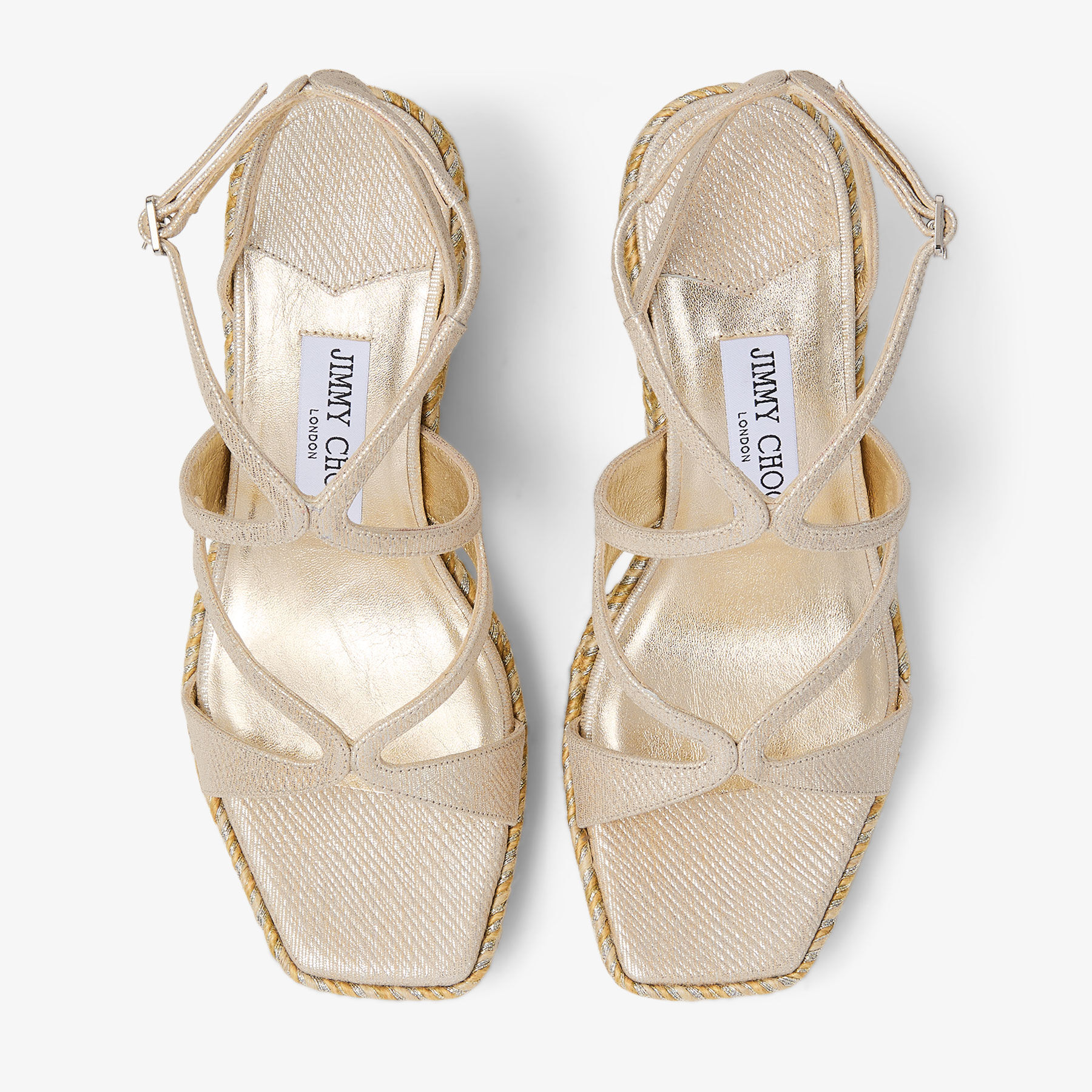 【Jimmy Choo】Ayla 85 スエード ウェッジ サンダル Ayla 85|Tan Suede Wedge| JIMMY CHOO