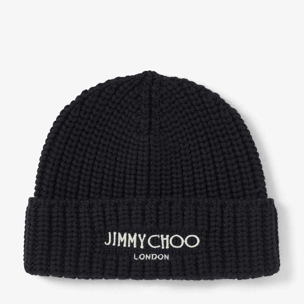 JIMMY CHOO スキー　ニット帽 ブラック　バラクラバ JIMMY CHOO スキーニット帽 ブラックバラクラバ