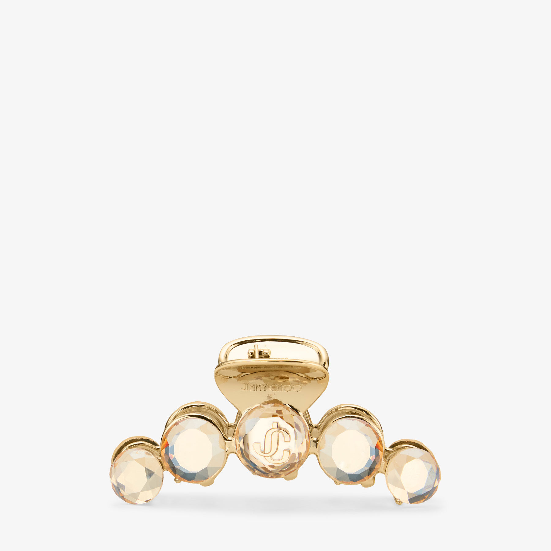 Claw Hair Clip | Gold-Finish Crystal Claw Hair Clip | JIMMY CHOO