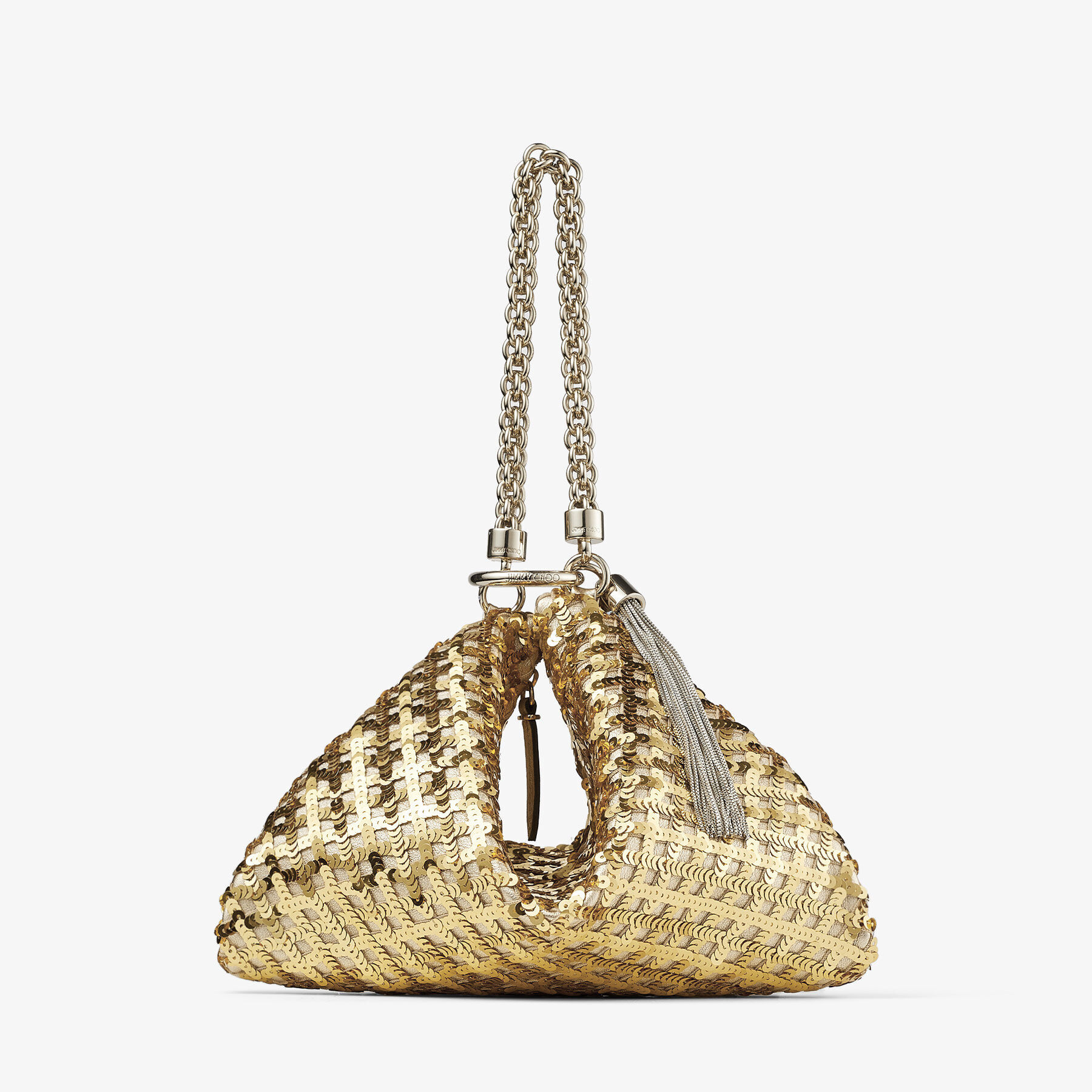 Jimmy choo gold handbag sales