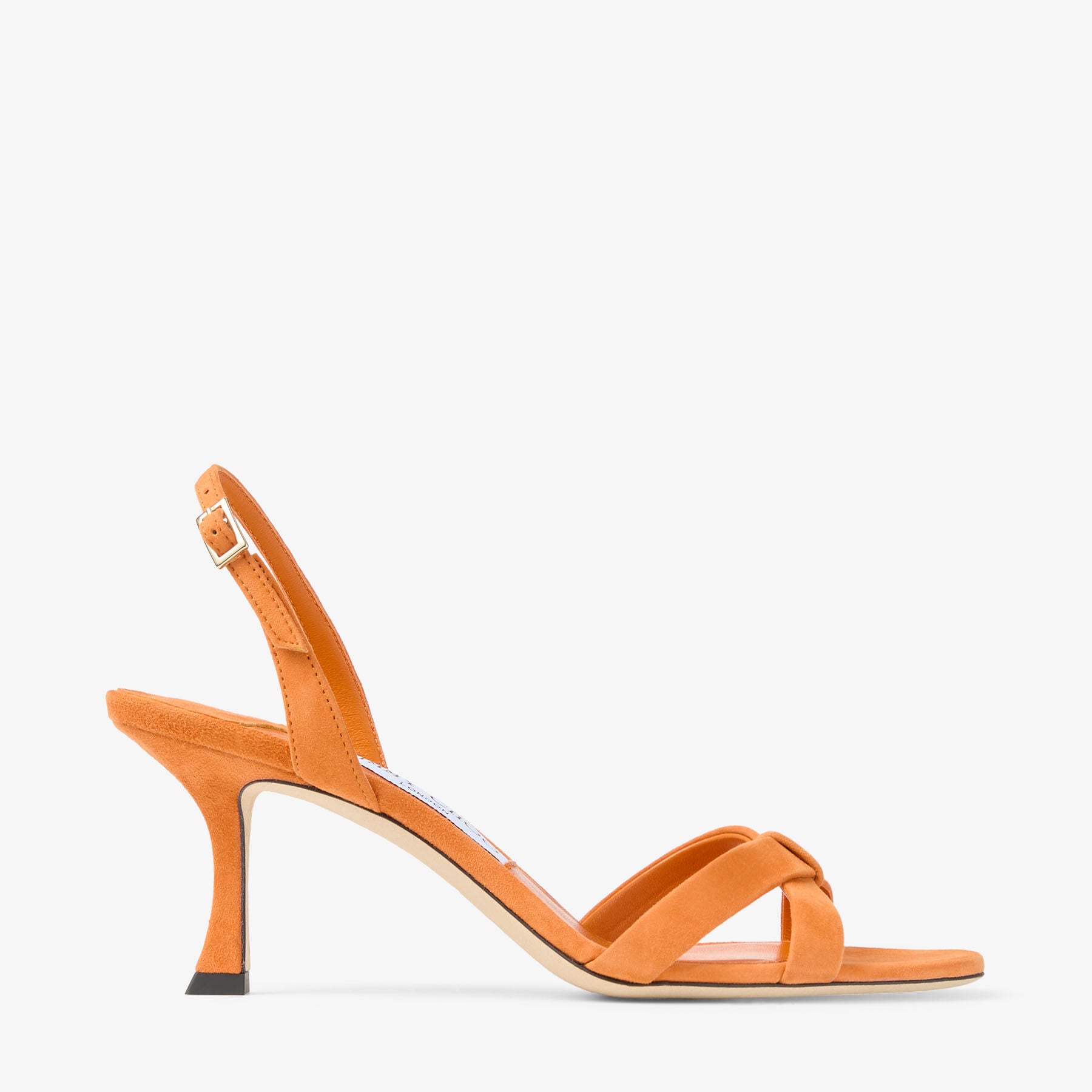 Elsy 70 | Sunset Orange Suede Crossover Slingbacks | JIMMY CHOO