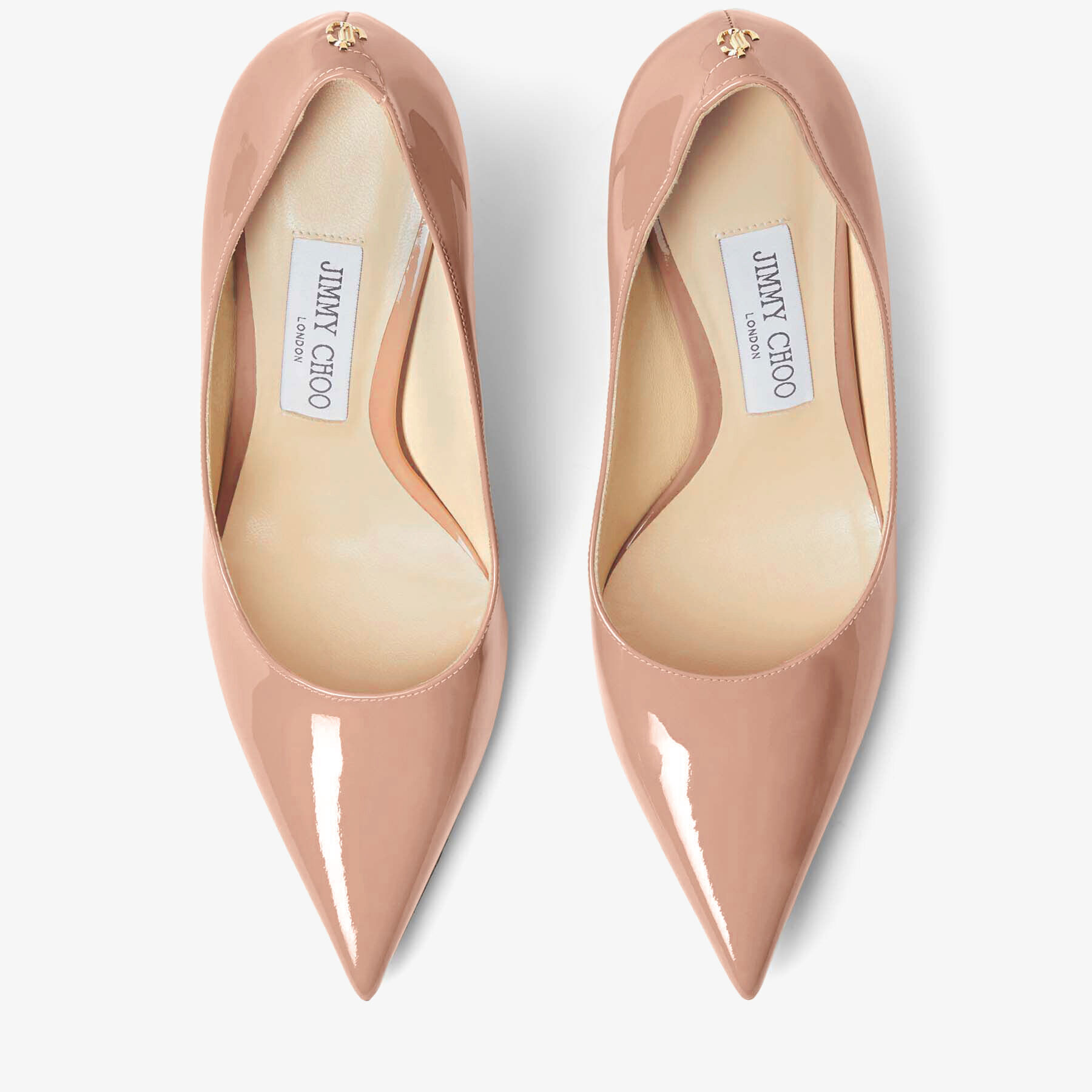 JIMMY CHOO ピンクベージュ ミュール　35 新品 LOVE 85 | グラデーションクリスタル付き Ballet Pink メッシュ