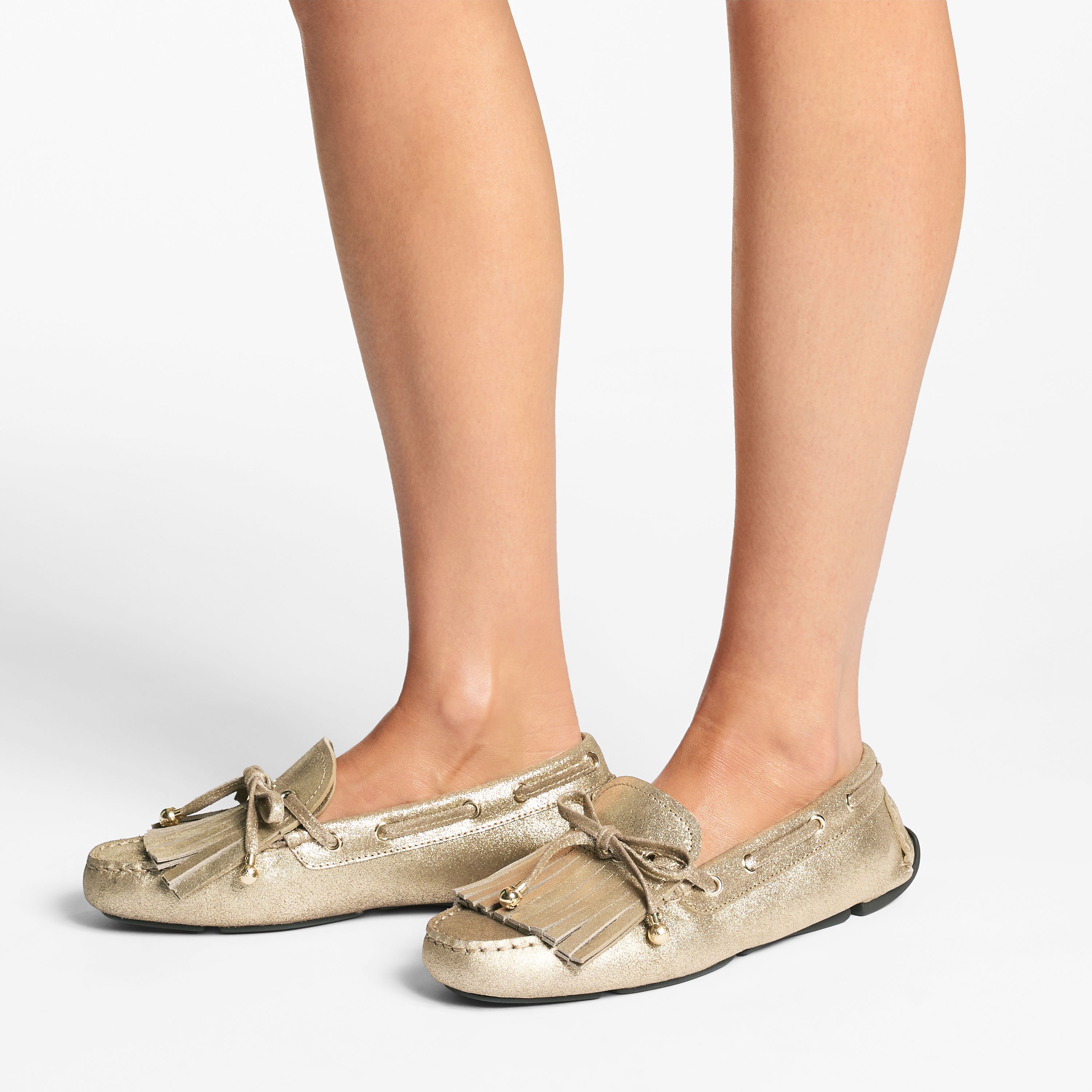 70%オフセールJIMMY CHOO LENI FLAT QUILTED FLAT SHOES Jimmy Choo Leni Flat Champagne Quilted Metallic Leather