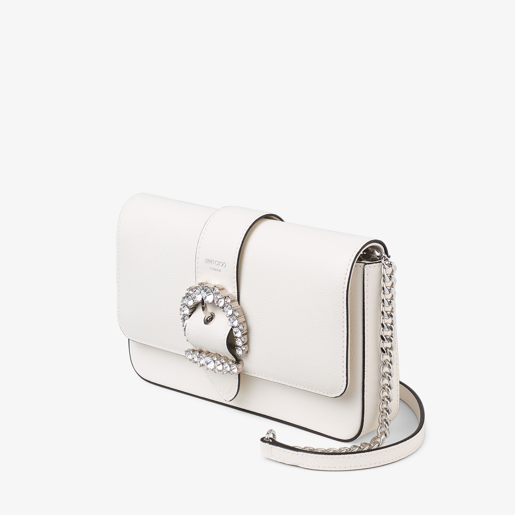 Chéri Wallet With Chain |Milk Leather Mini Bag with Crystal