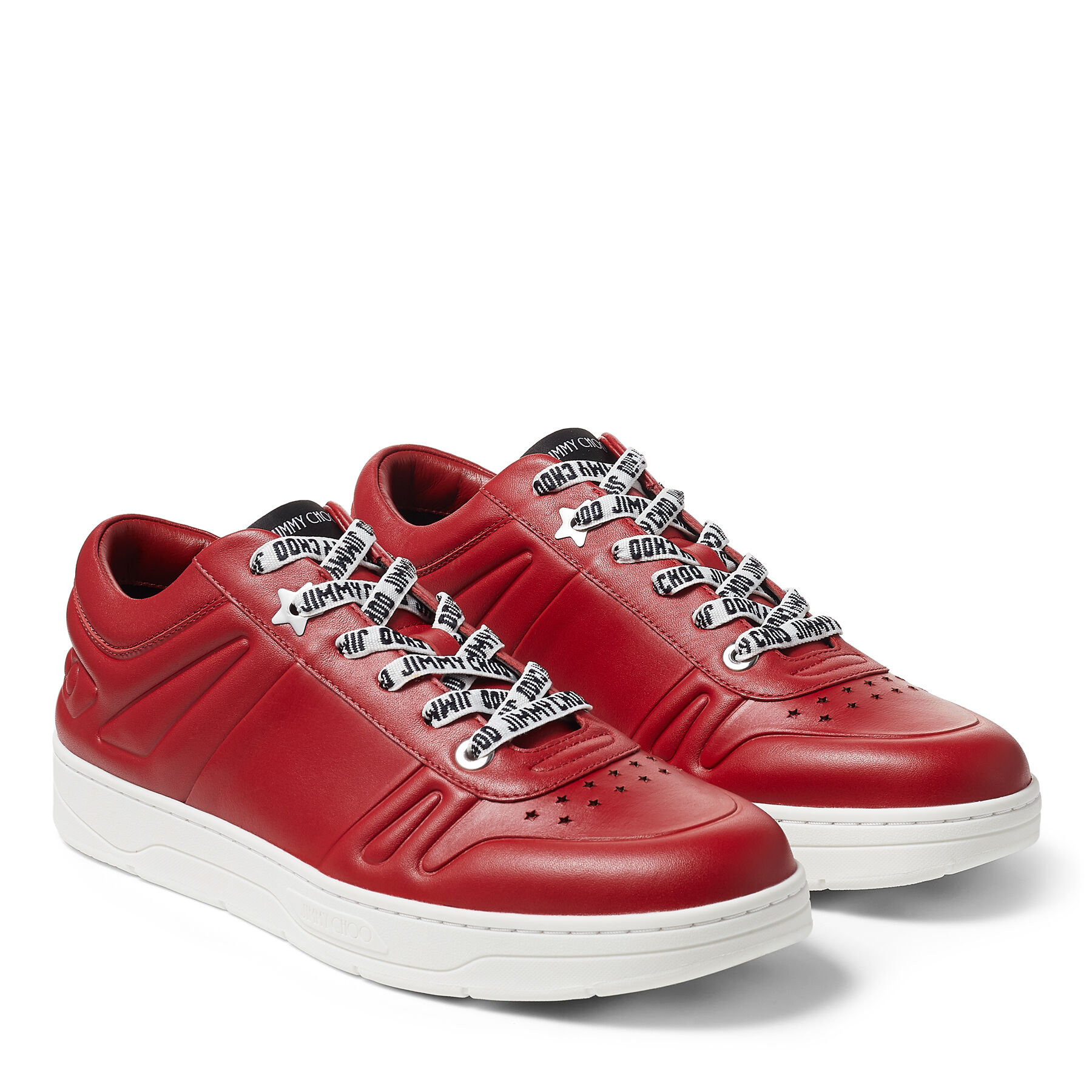 jimmy choo red trainers