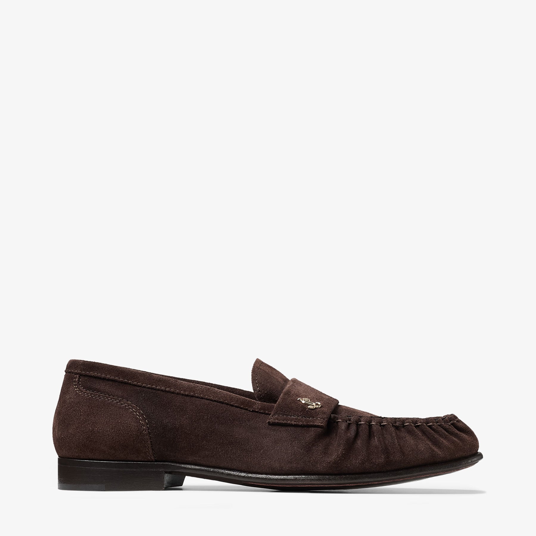 Ellis Loafer F | Chocolate Suede Loafer | JIMMY CHOO