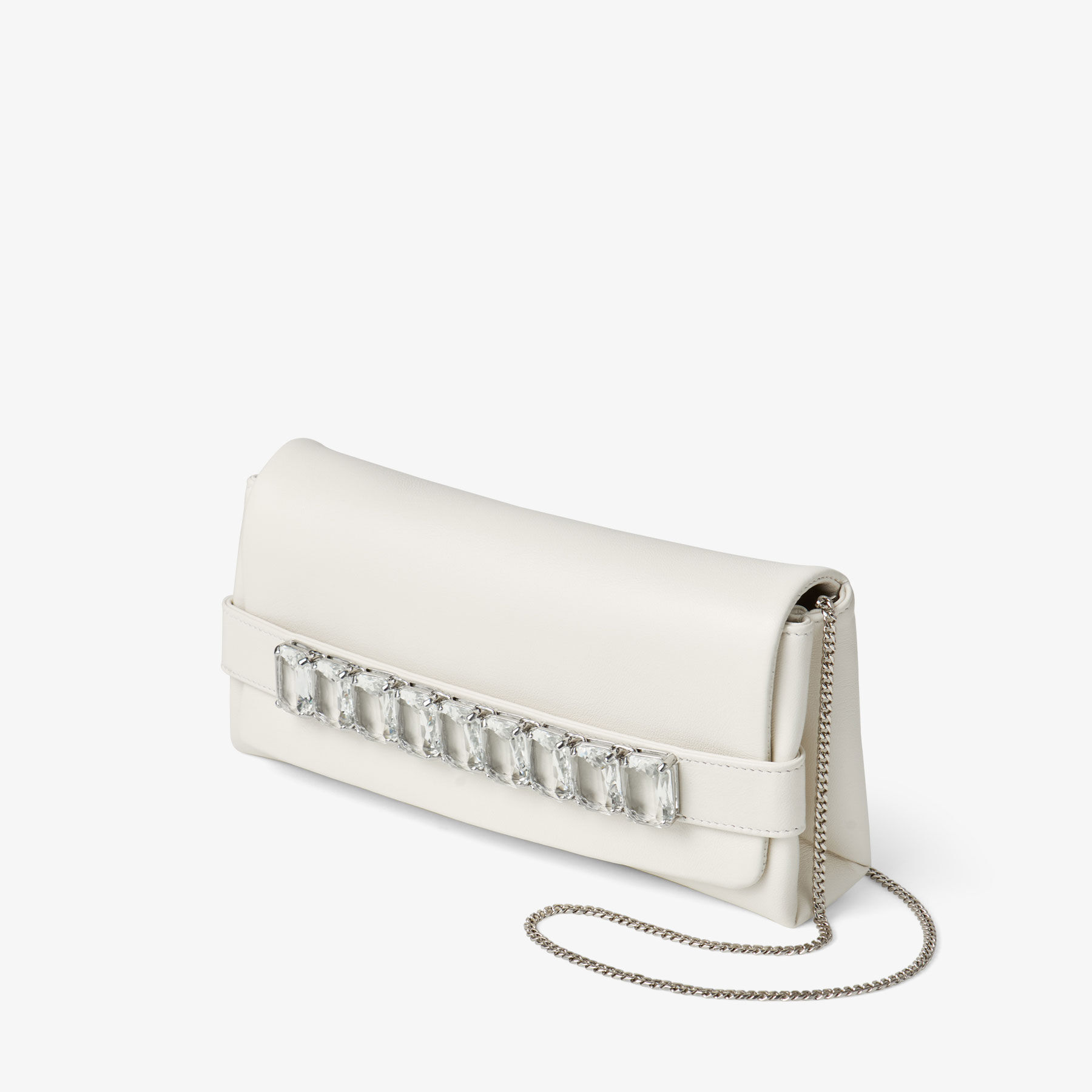 【JIMMY CHOO】Hya 45 - Nappa Leather w/Pearls ★関税送料込み JIMMY CHOO Avenue Top Handle/S Latte Box Leather Top Handle