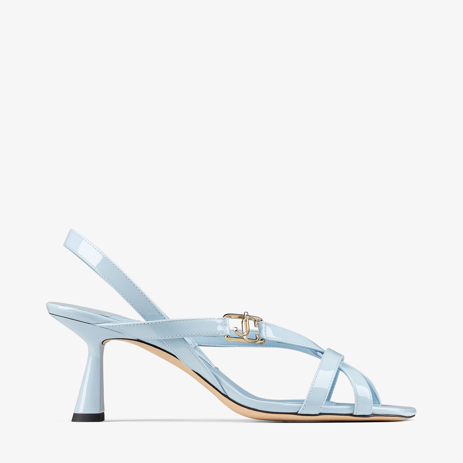 Jess 65 Ice Blue Patent Leather Sandals JIMMY CHOO