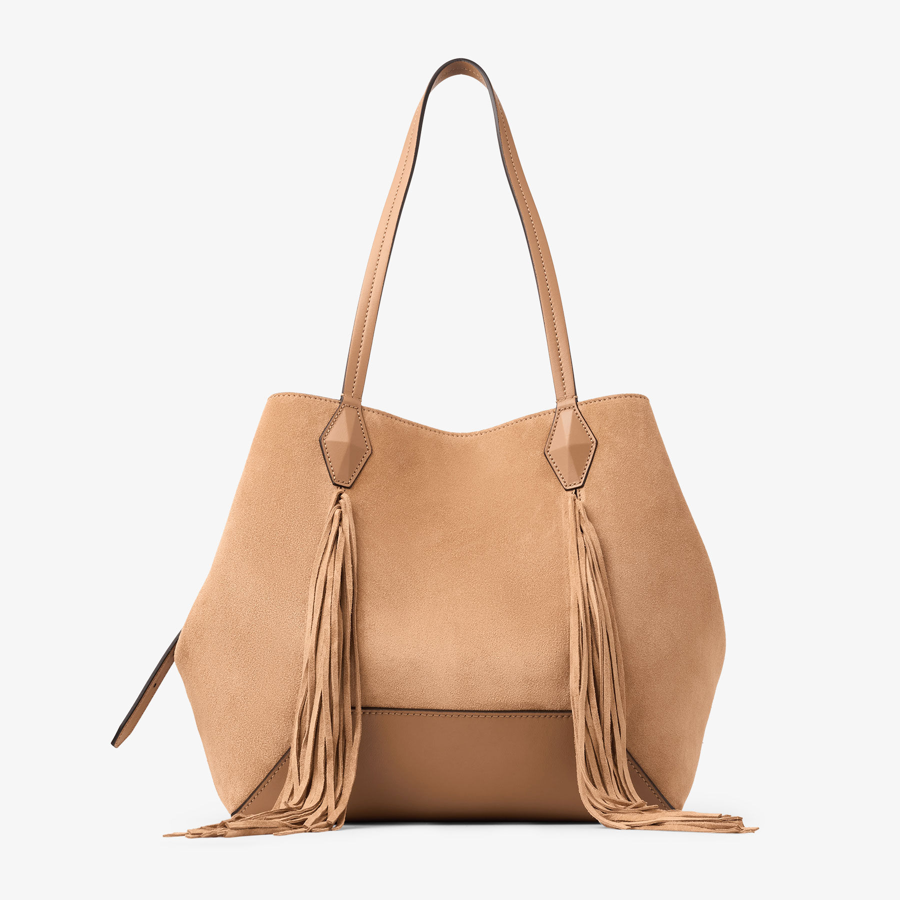 ◆KINDERSALMON◆ Margo Suede Tote Bag Caramel Margo Suede Tote Bag Charcoal-Brown - KINDERSALMON