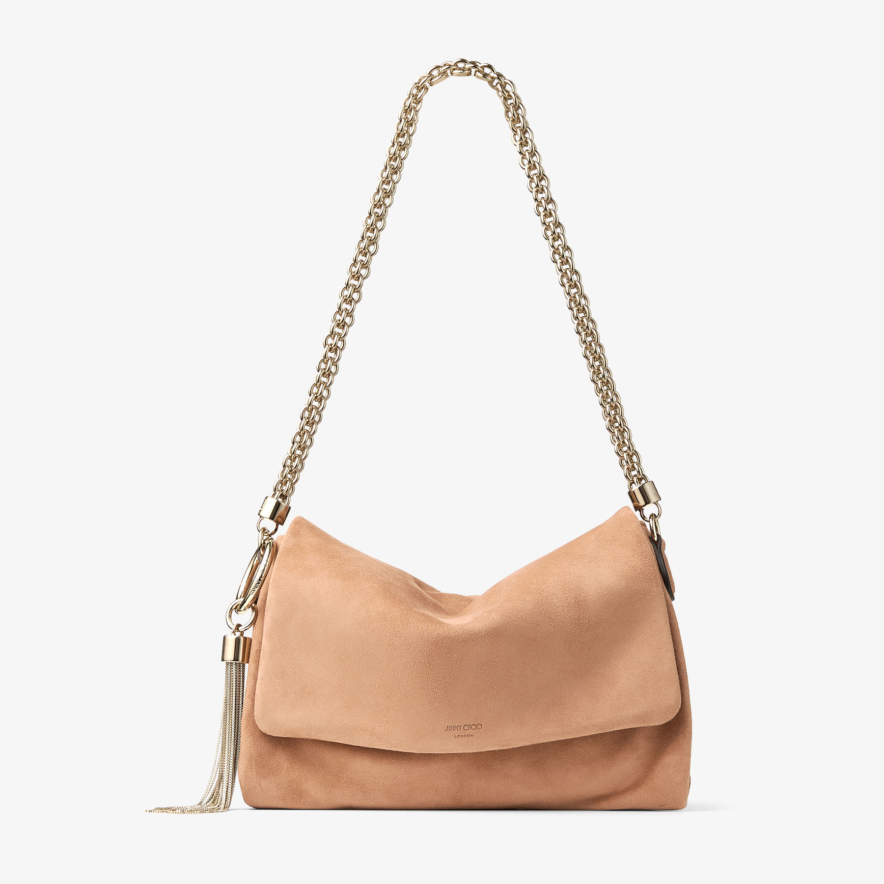【新品未使用】JIMMY CHOO／CALLIE Callie Flap | Toffee Suede Shoulder Bag | JIMMY CHOO
