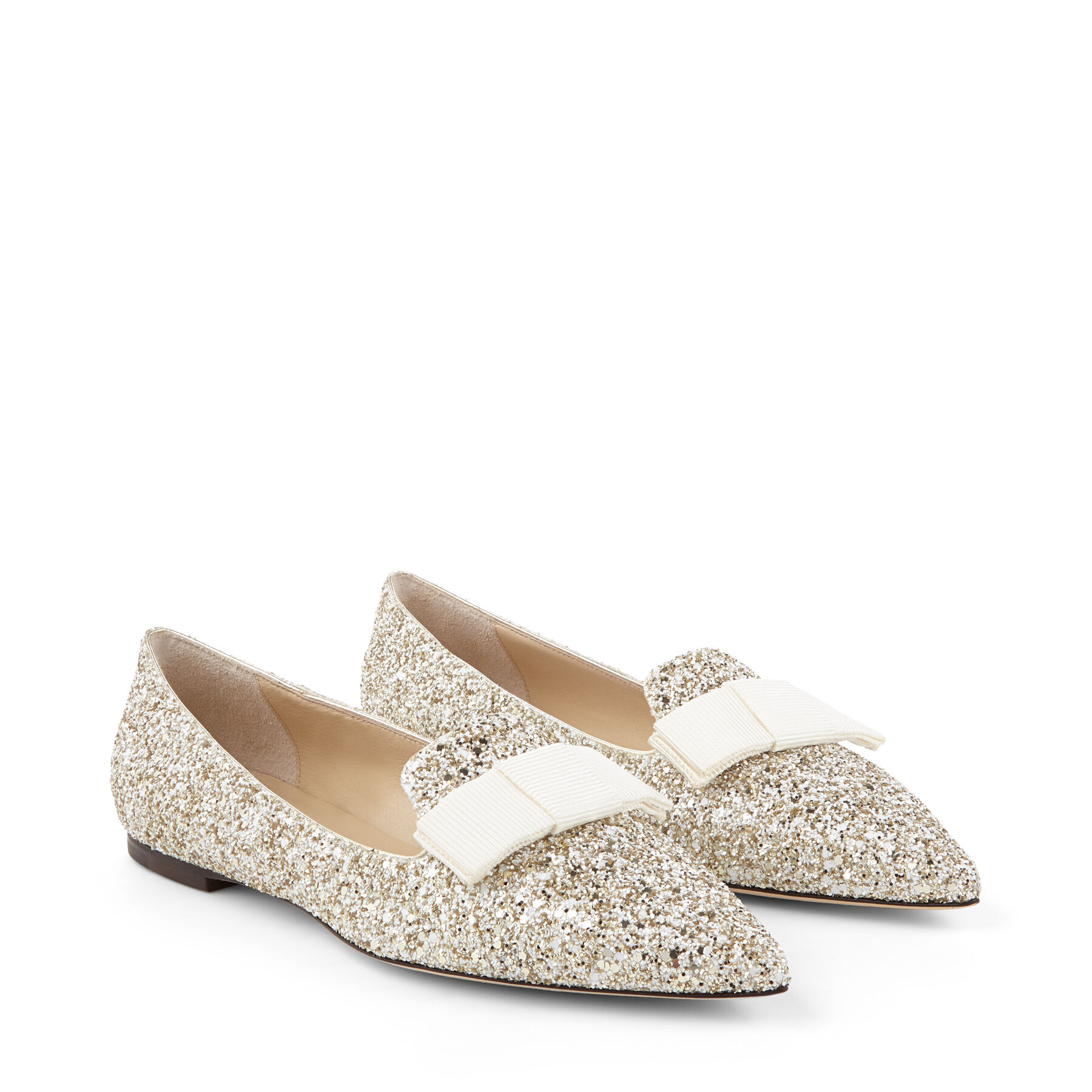 jimmy choo weber crystal ballerina flat