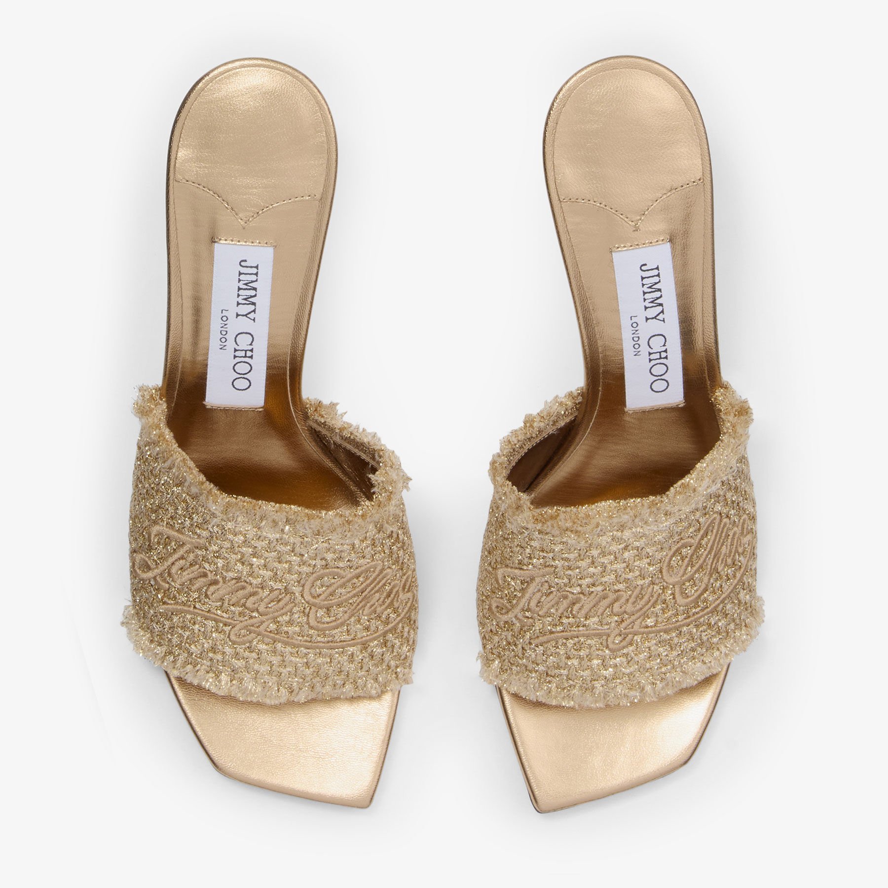Alexia 70 | Gold Woven Lurex Sandals | JIMMY CHOO