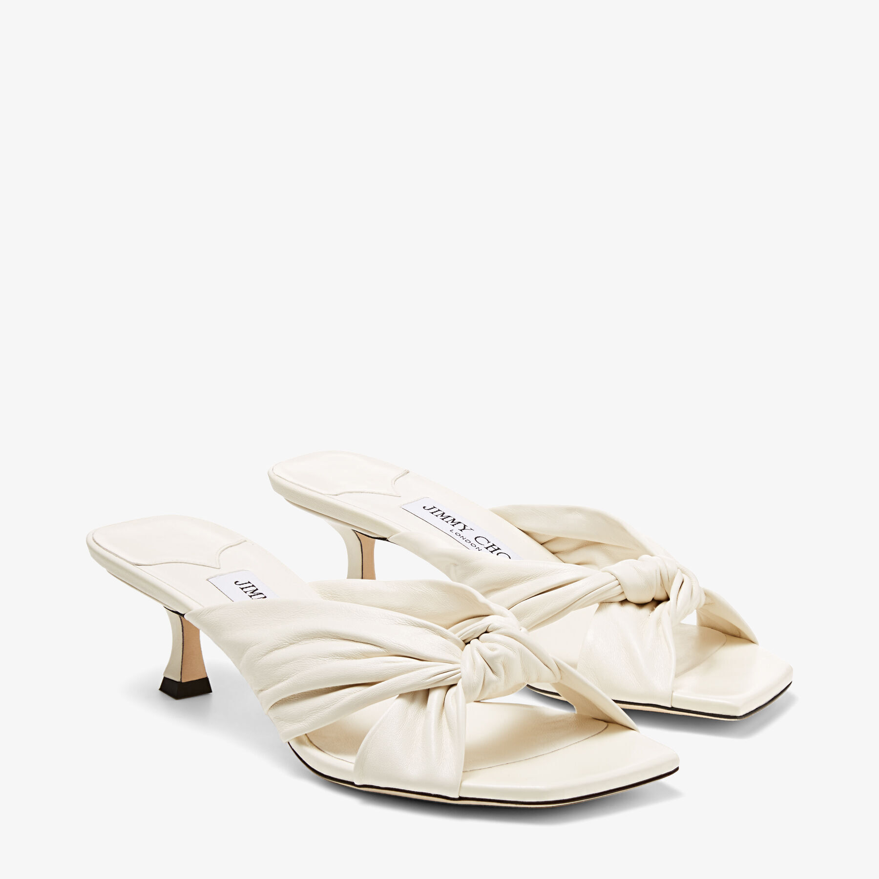 Latte Nappa Leather Mules | AVENUE 50 | High Summer 2021