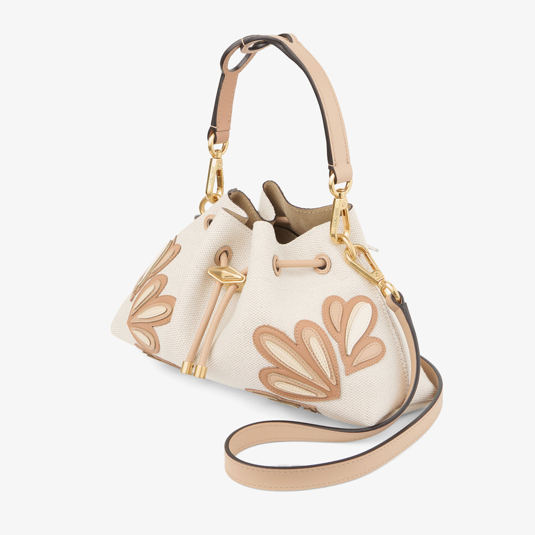 Cinch Small | Natural and Chai Recycled Canvas Shoulder Bag with