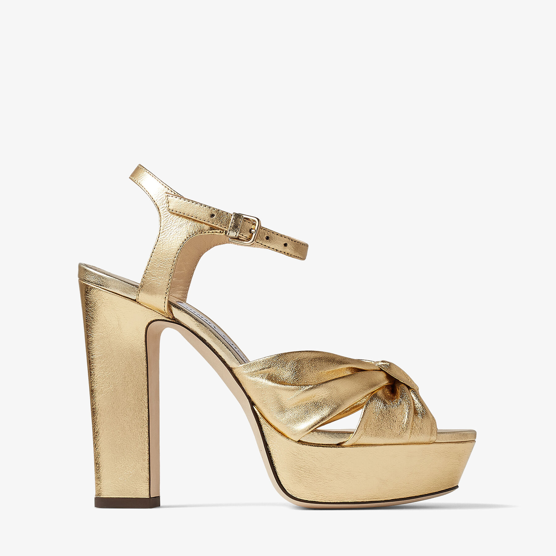 gold platforms shoes