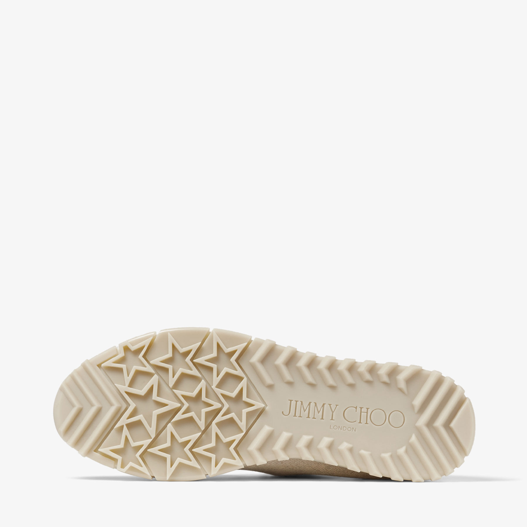 Veles | Sneaker aus bambusfarbenem Kaschmirstrick | JIMMYCHOO