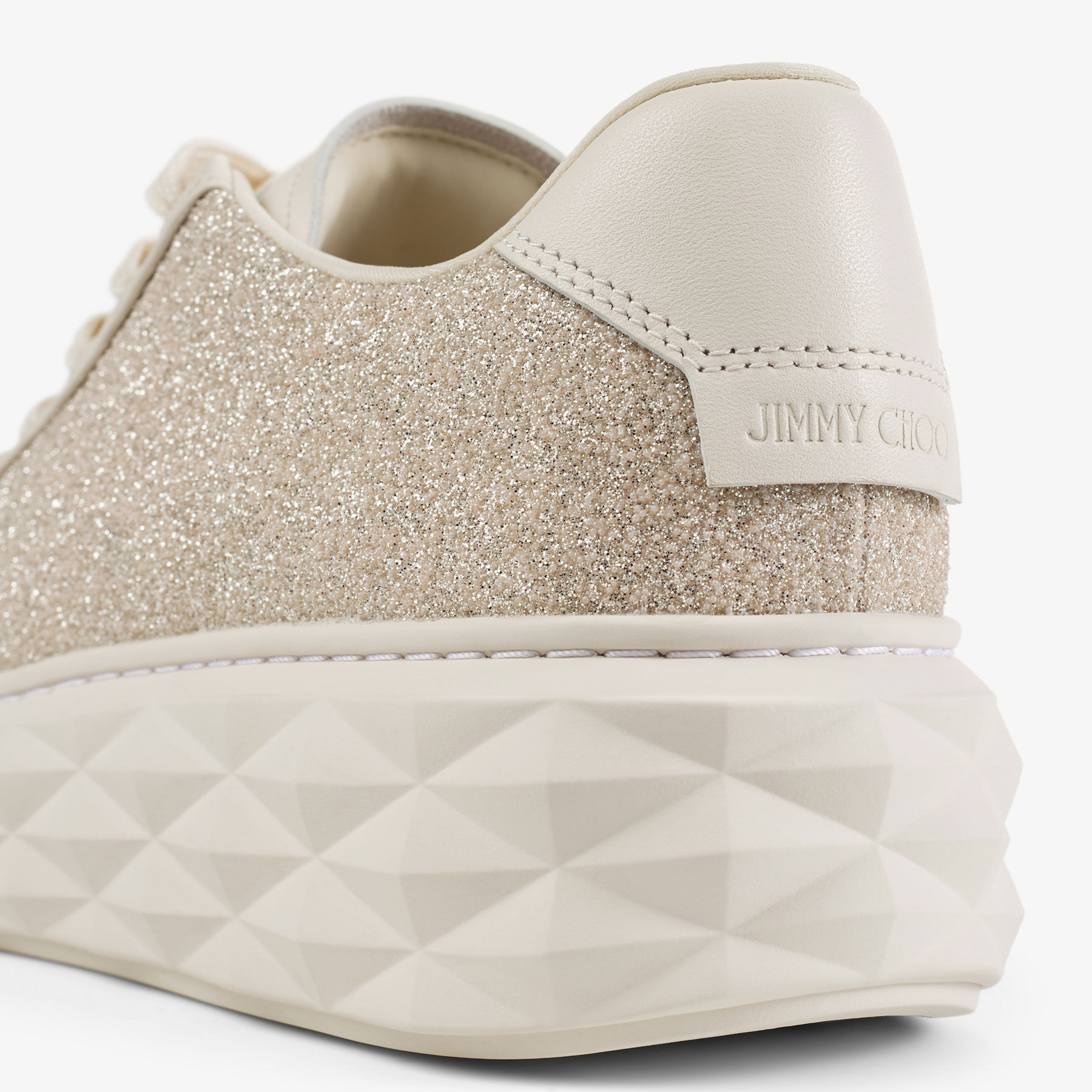 Diamond Light Maxi F | Light Soft Gold Caviar Glitter and Leather 