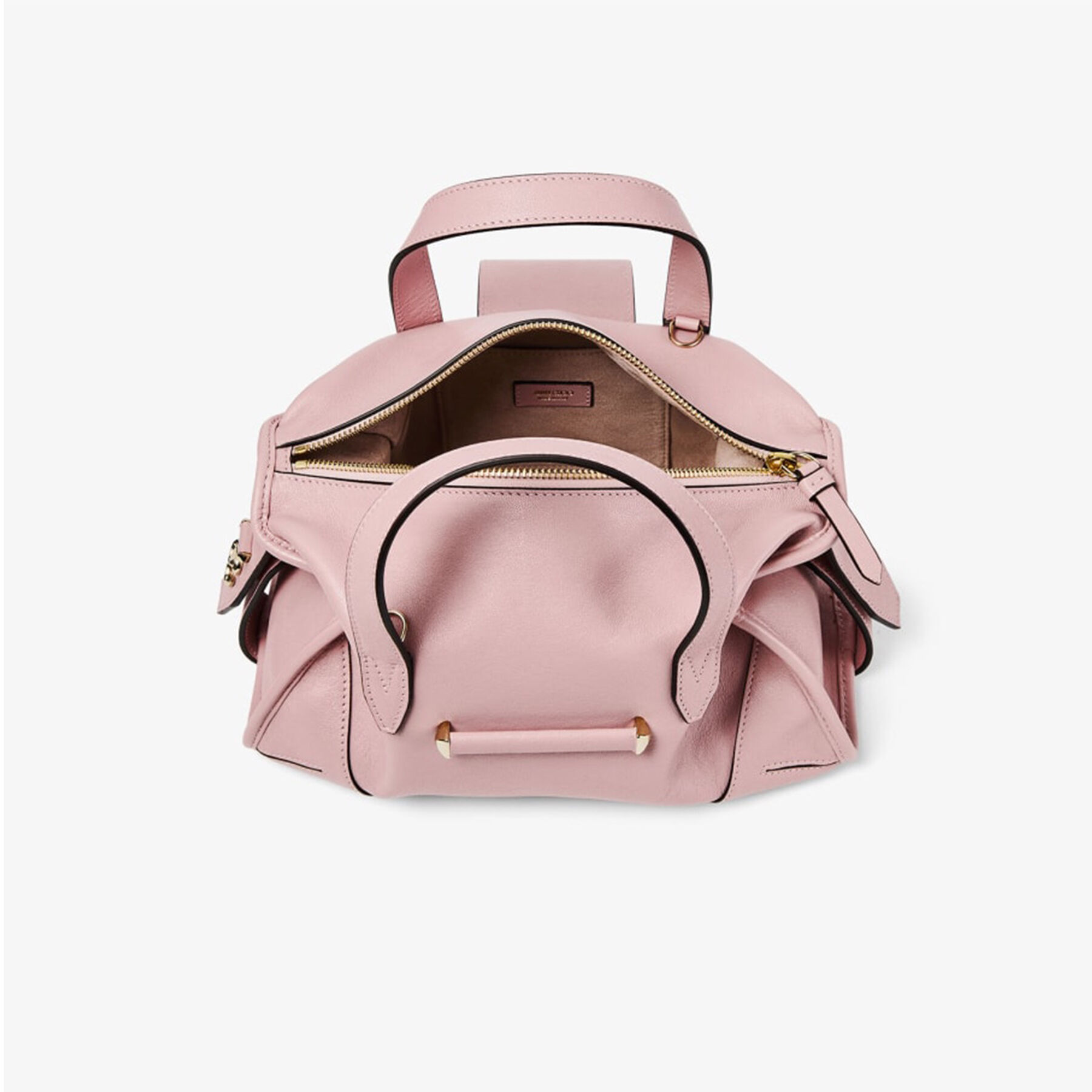 Bar Holdall Small | Rose Biker Leather Holdall Bag | JIMMY CHOO