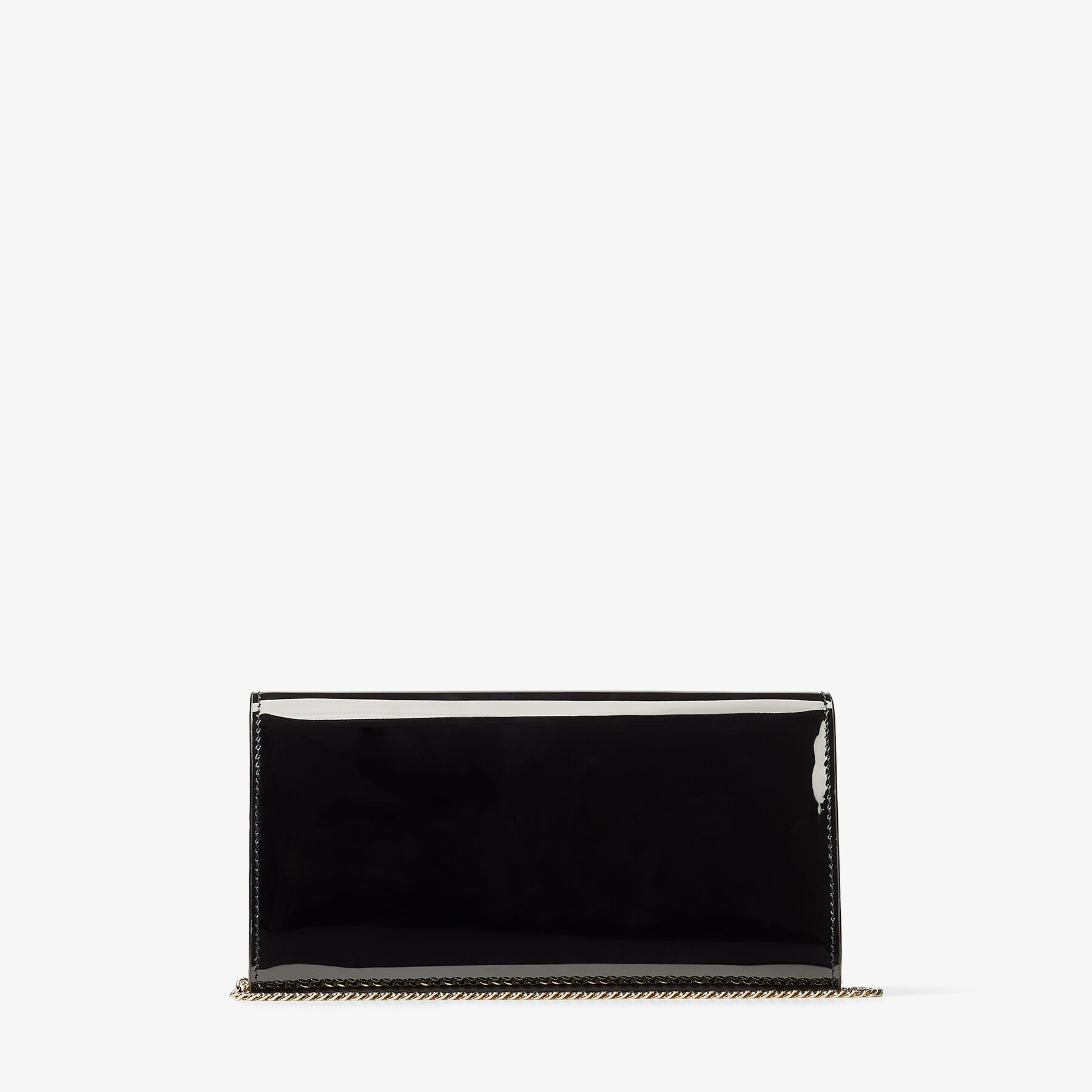 EMMIE Black Patent Leather Clutch Bag Winter 2022 collection JIMMY CHOO